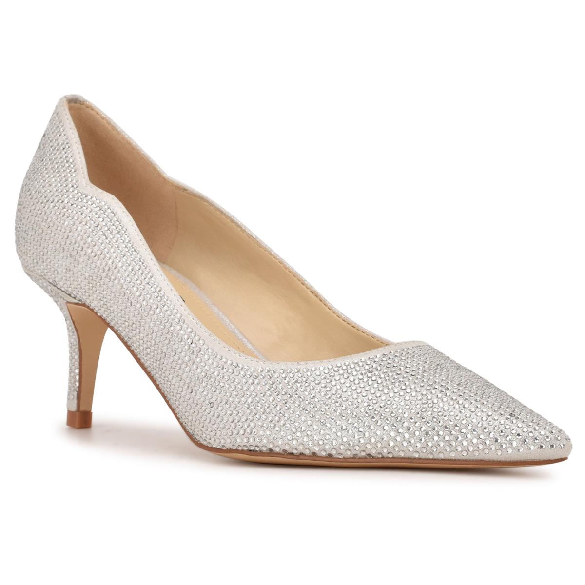 Nine West Abaline Rhinestone Pointy Kappe Pumps Damen Silber | 0159IVQSN