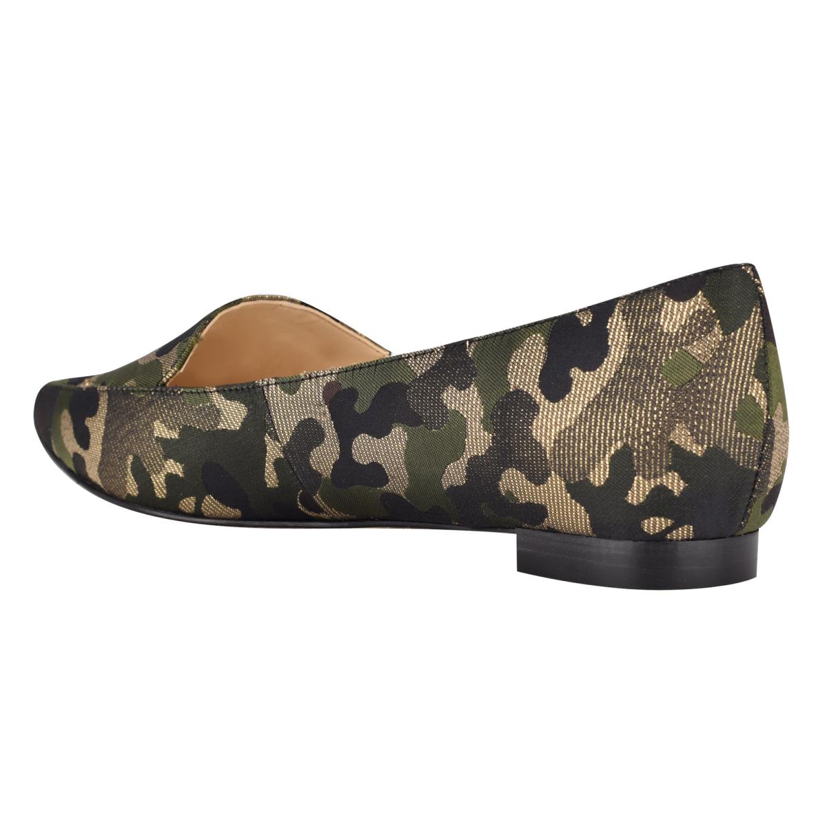 Nine West Abay Smoking Flats Damen Camouflage | 2489IYAET