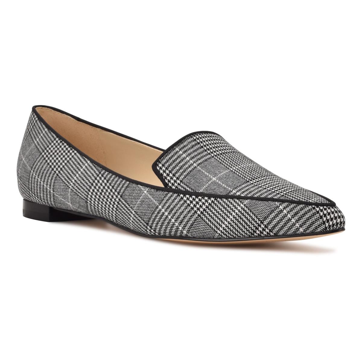 Nine West Abay Smoking Flats Damen Grau | 6174ZISDQ