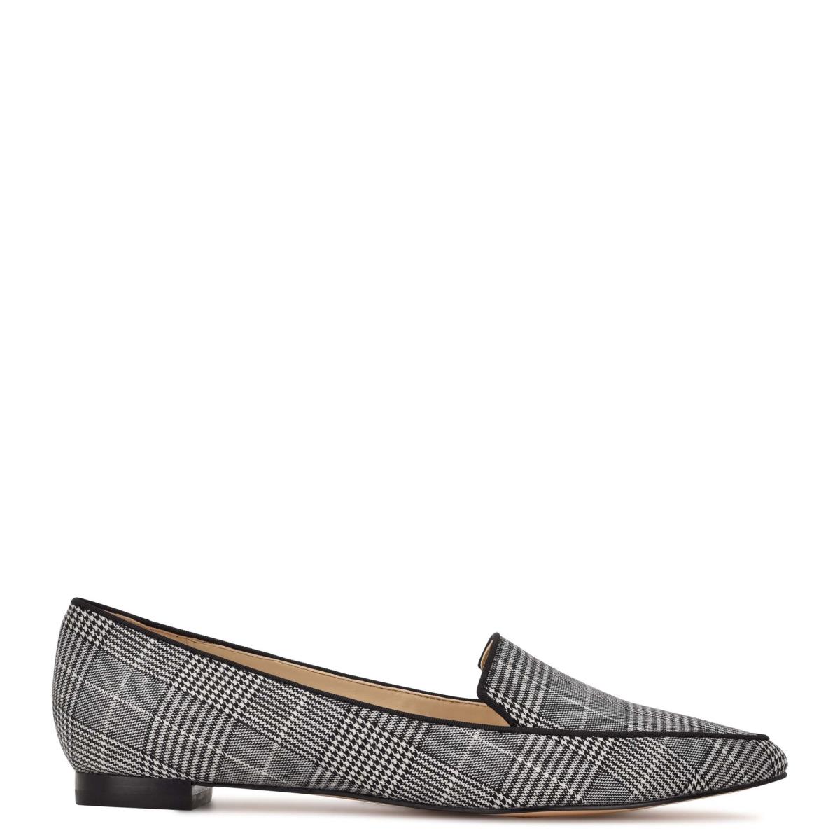 Nine West Abay Smoking Flats Damen Grau | 6174ZISDQ