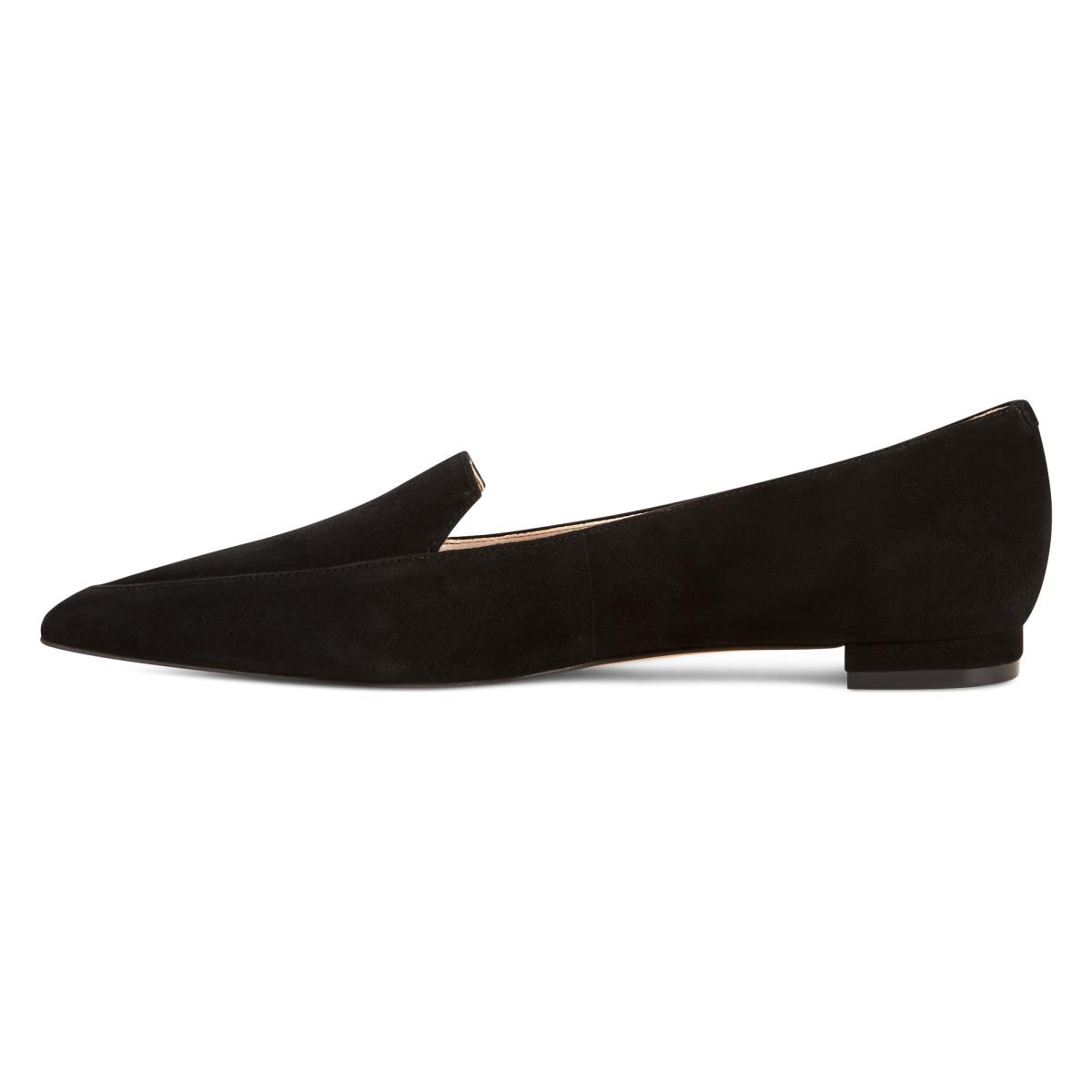 Nine West Abay Smoking Flats Damen Schwarz | 0642TMRAN