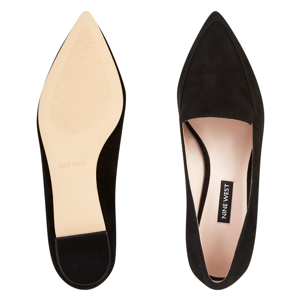 Nine West Abay Smoking Flats Damen Schwarz | 0642TMRAN