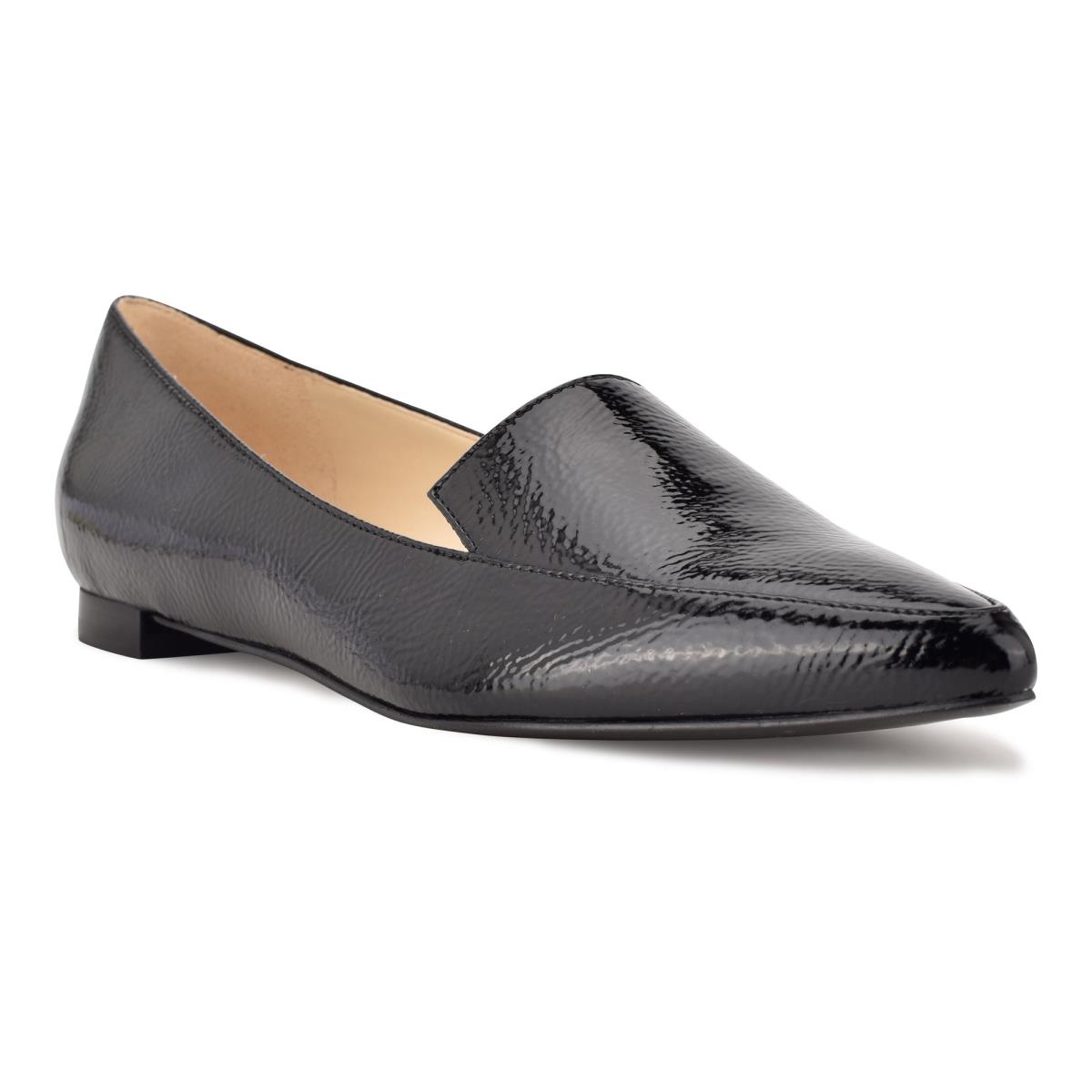 Nine West Abay Smoking Flats Damen Schwarz | 8214YMQFH