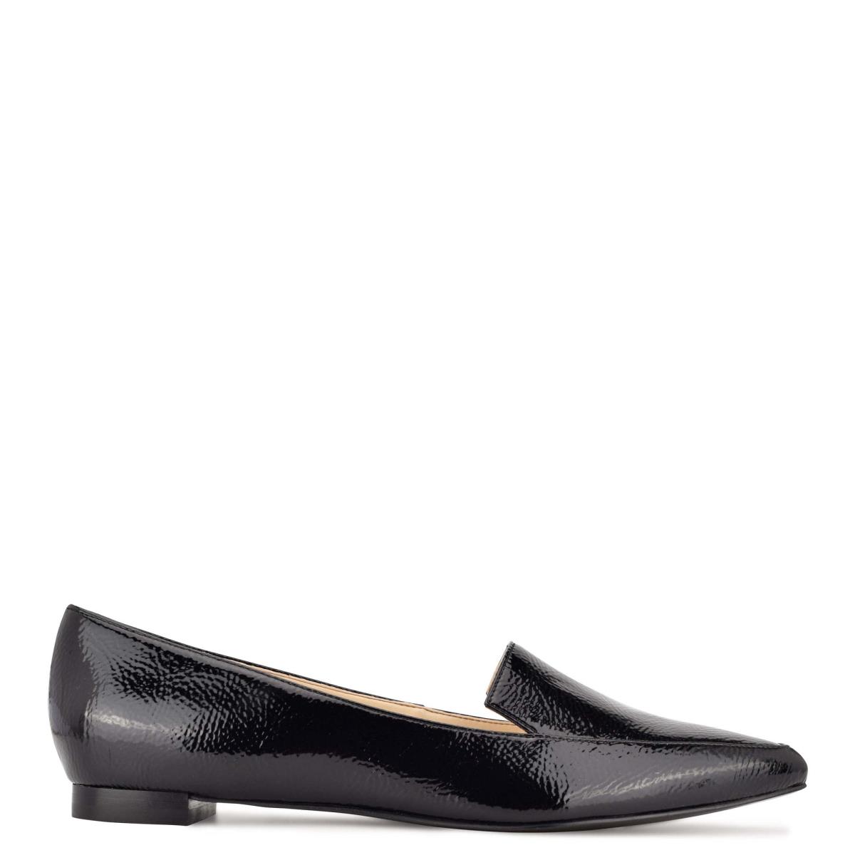 Nine West Abay Smoking Flats Damen Schwarz | 8214YMQFH