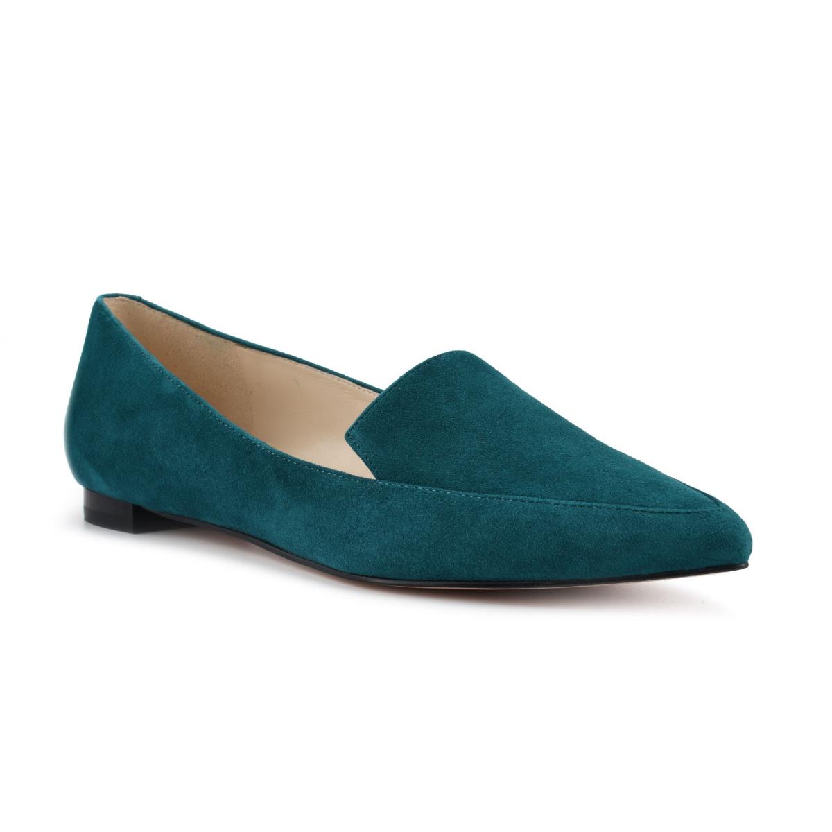 Nine West Abay Smoking Flats Damen Türkis | 8573ISMAY