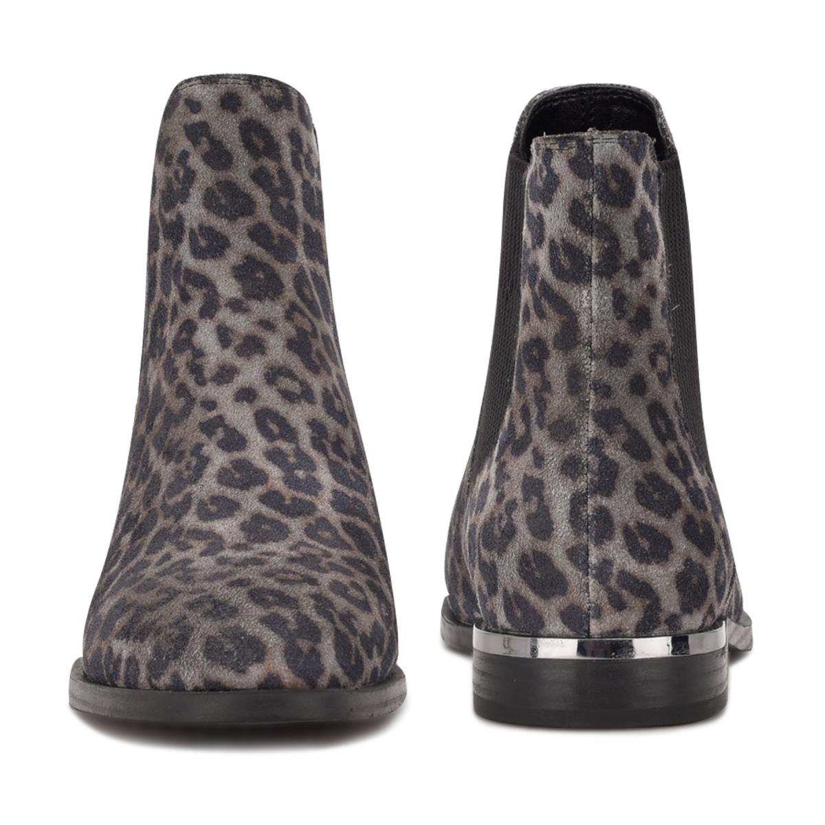 Nine West Agate Chelsea Stiefeletten Damen Grau Leopard | 3962ACGMF