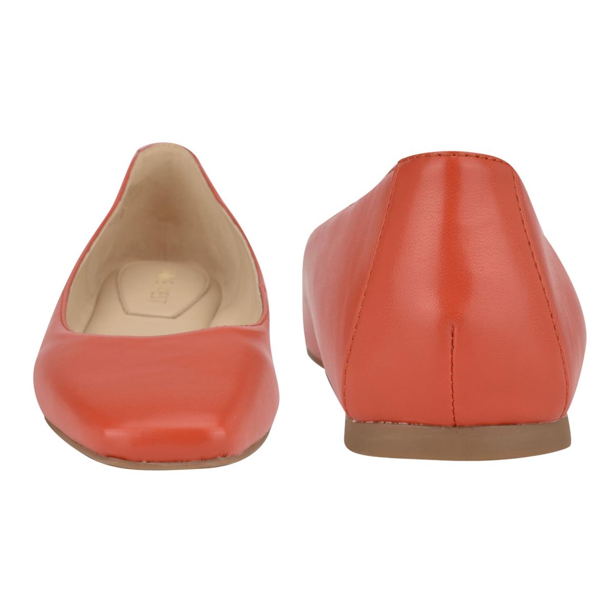 Nine West Alena Square-Kappe Ballerinas Damen Orange | 0963FEUOD