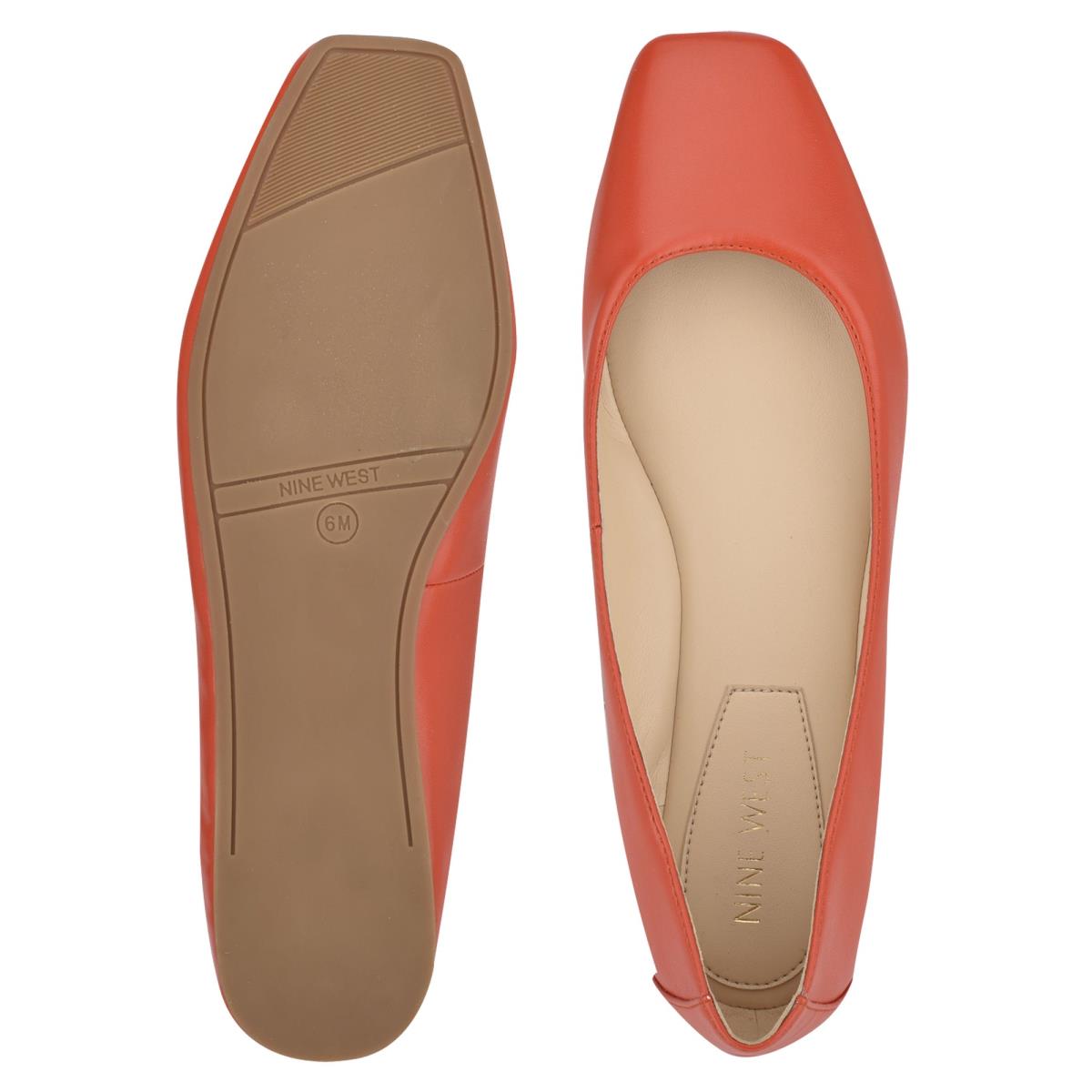 Nine West Alena Square-Kappe Ballerinas Damen Orange | 0963FEUOD