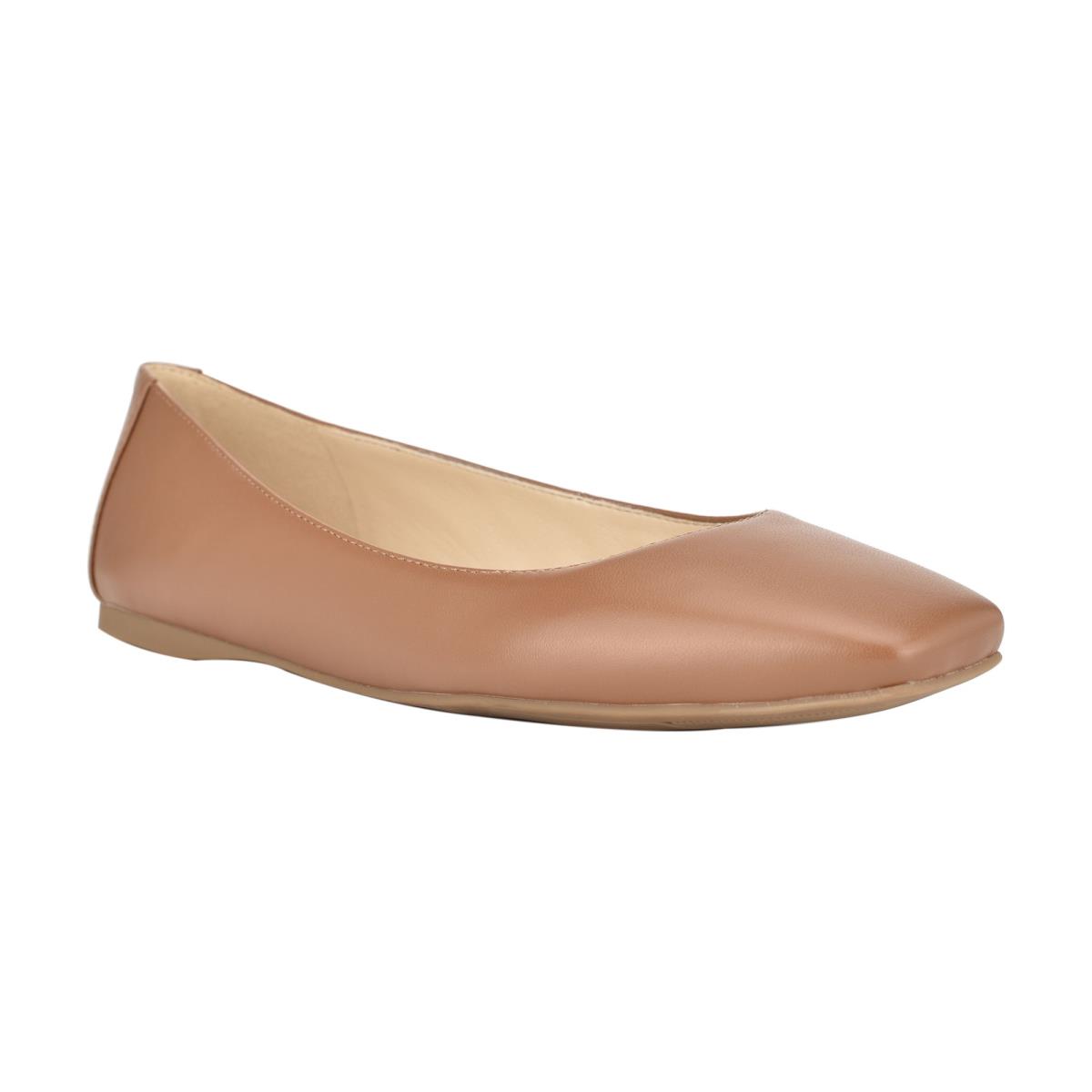 Nine West Alena Square-Kappe Ballerinas Damen Hautfarbe | 3614IHENY