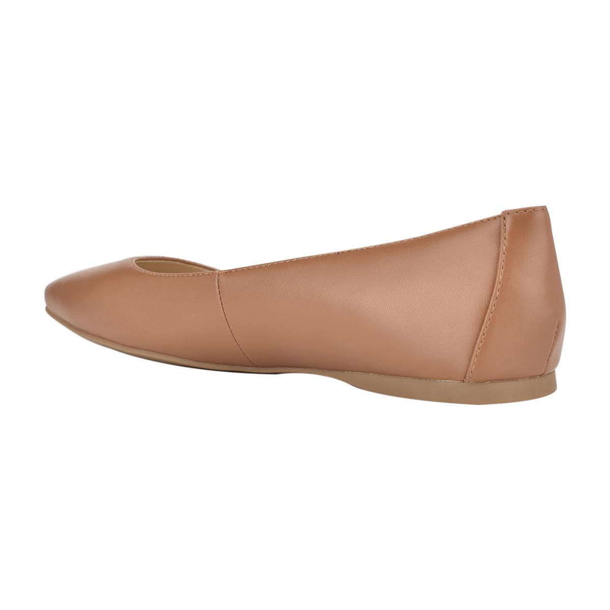 Nine West Alena Square-Kappe Ballerinas Damen Hautfarbe | 3614IHENY