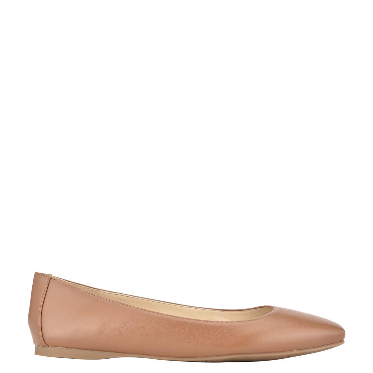 Nine West Alena Square-Kappe Ballerinas Damen Hautfarbe | 3614IHENY