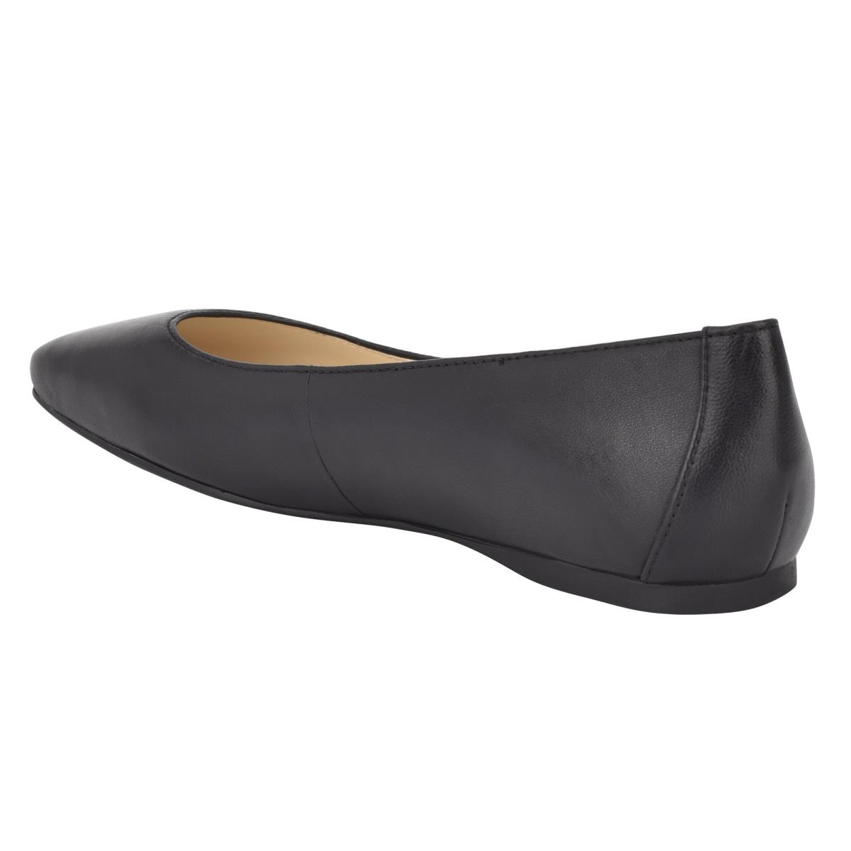 Nine West Alena Square-Kappe Flats Damen Schwarz | 3049YOENW