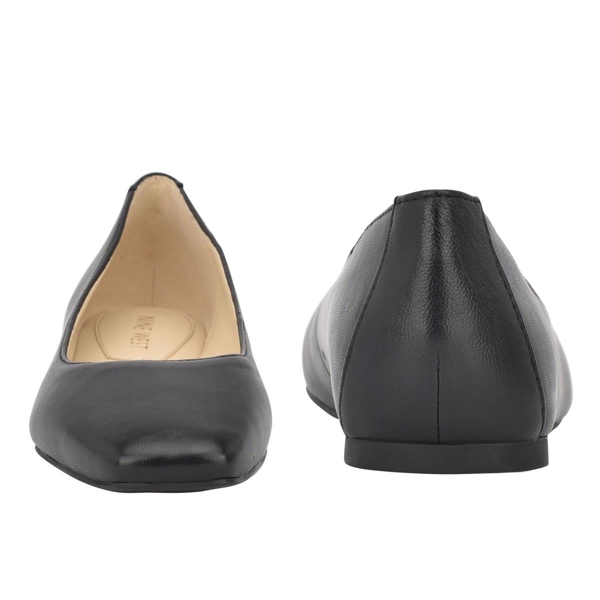 Nine West Alena Square-Kappe Flats Damen Schwarz | 3049YOENW