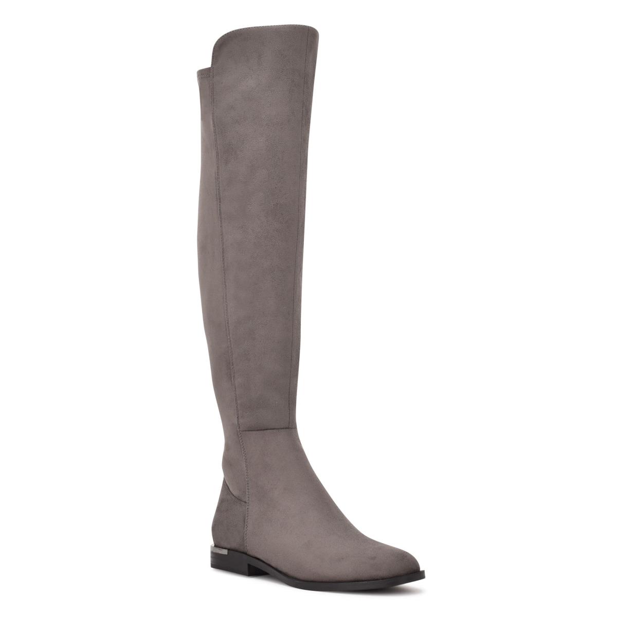 Nine West Allair Over the Knee Stiefel Damen Grau | 8309LUGSD