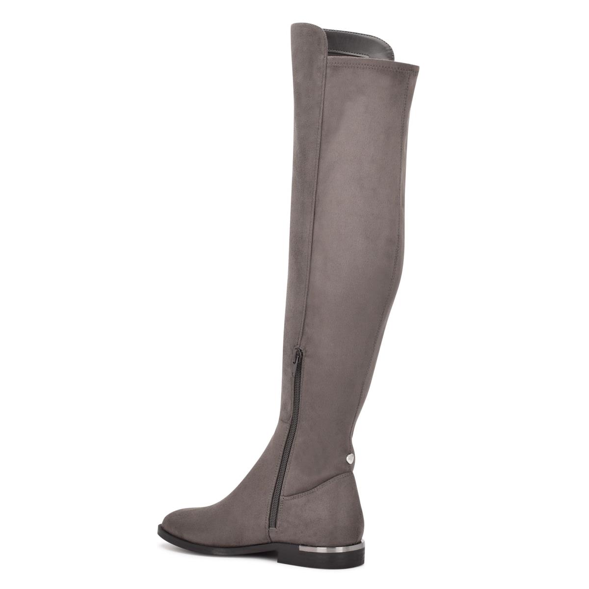 Nine West Allair Over the Knee Stiefel Damen Grau | 8309LUGSD