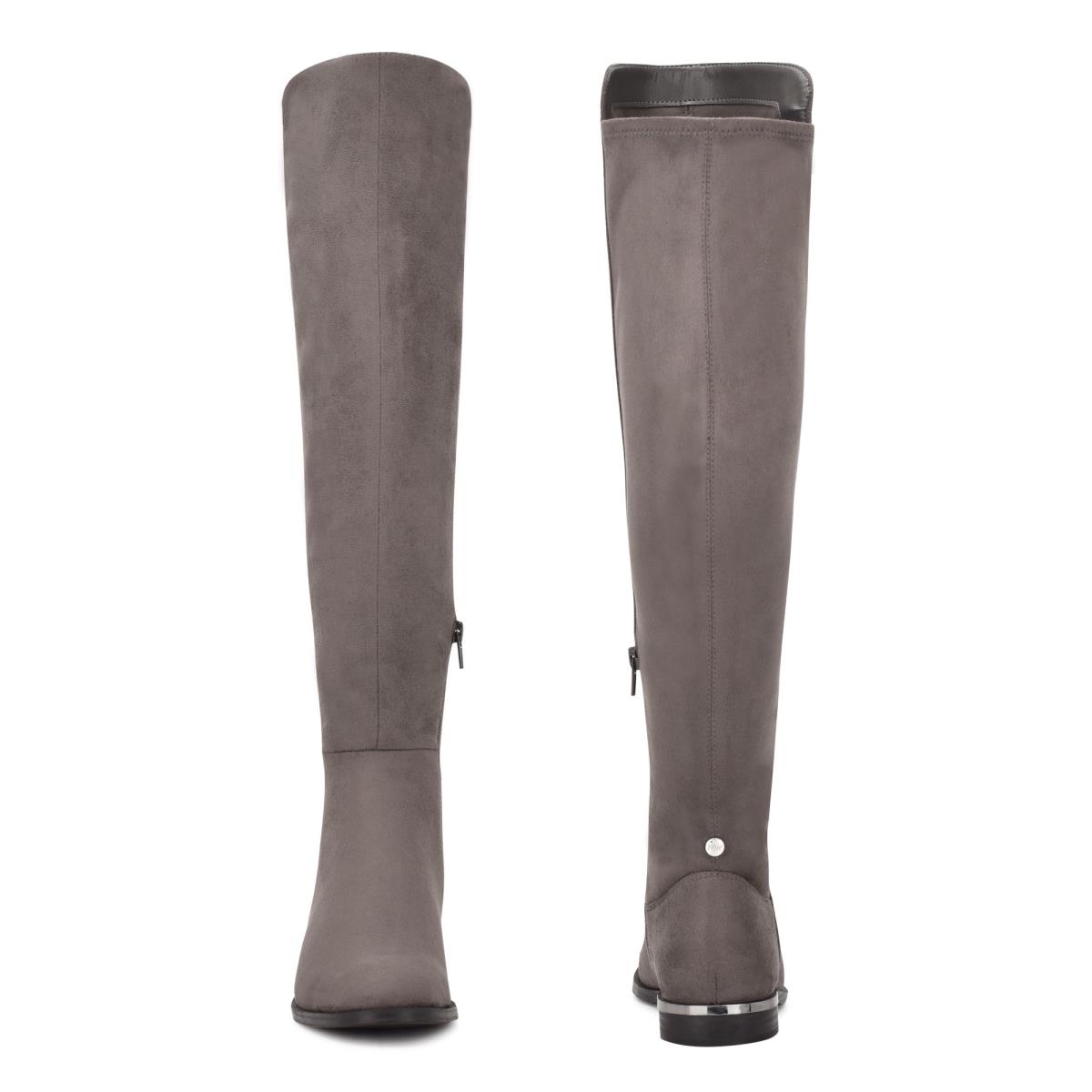 Nine West Allair Over the Knee Stiefel Damen Grau | 8309LUGSD