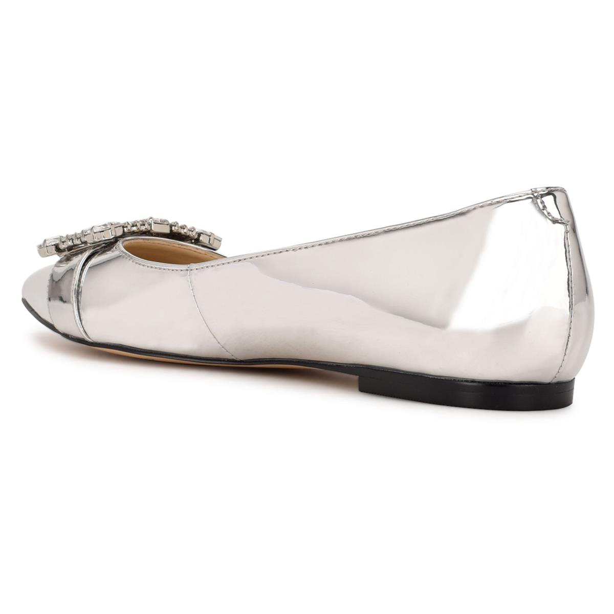 Nine West Behold Kleider Ballerinas Damen Silber | 7463GPEVL