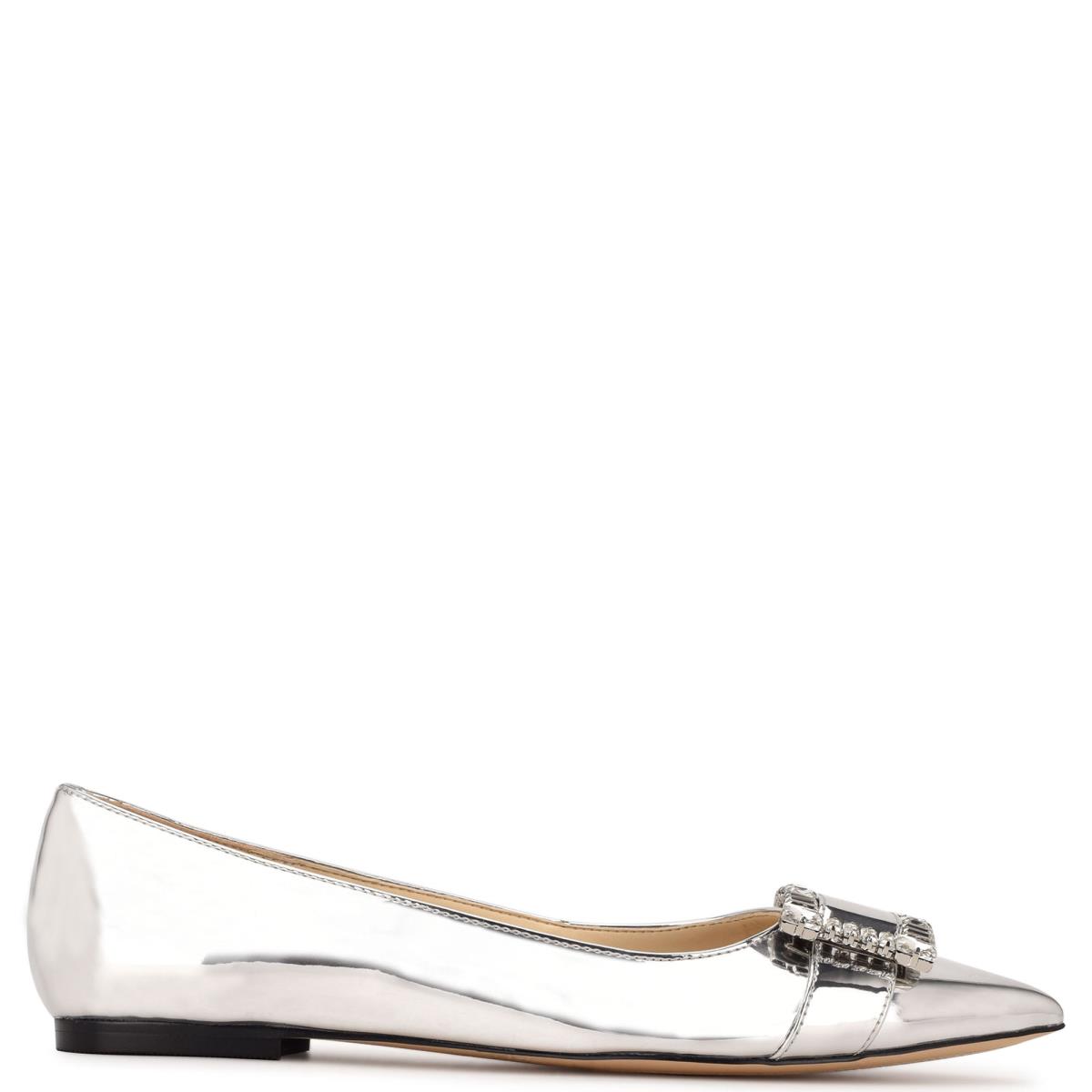 Nine West Behold Kleider Ballerinas Damen Silber | 7463GPEVL