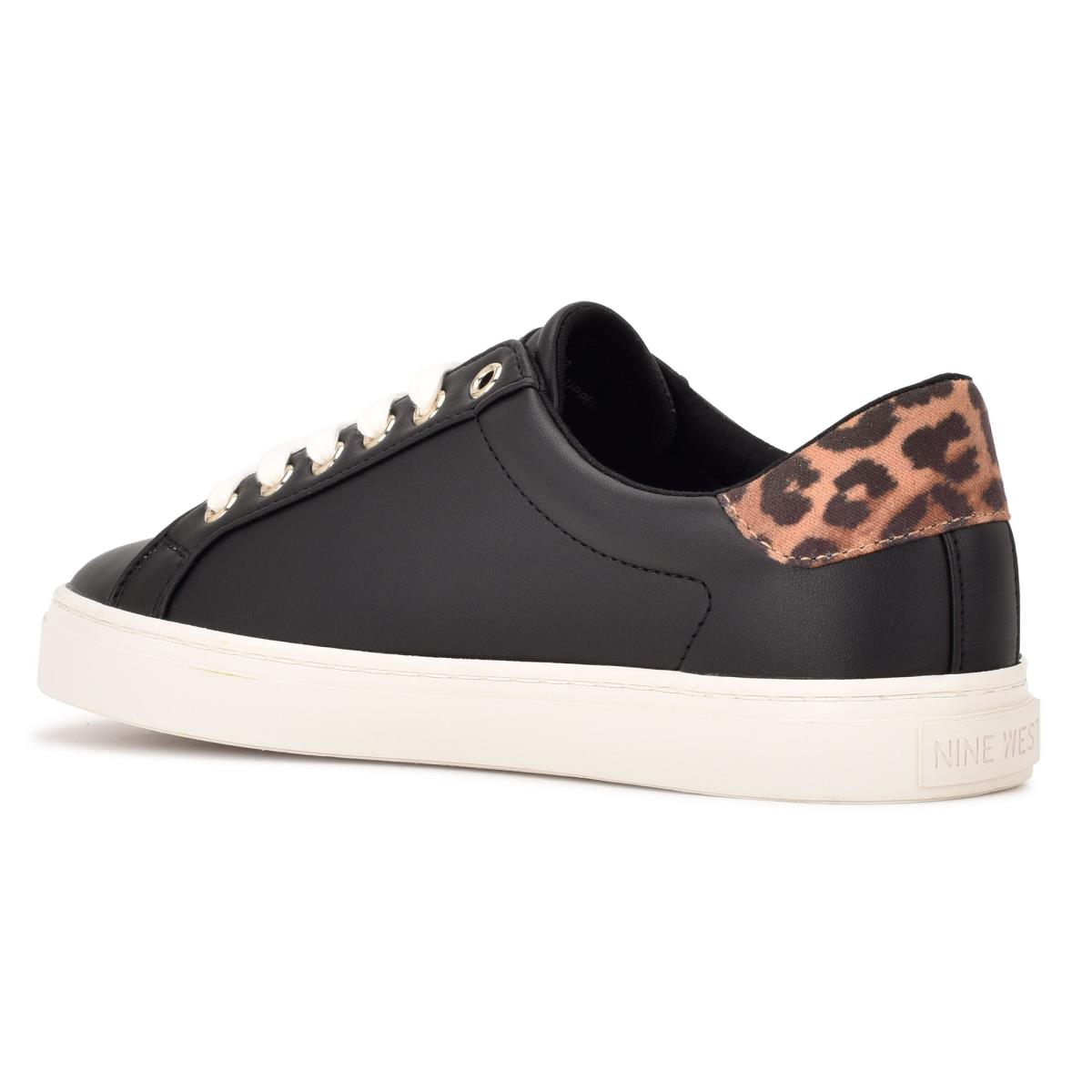 Nine West Best Lässige Turnschuhe Damen Schwarz Leopard | 9704PFMRL