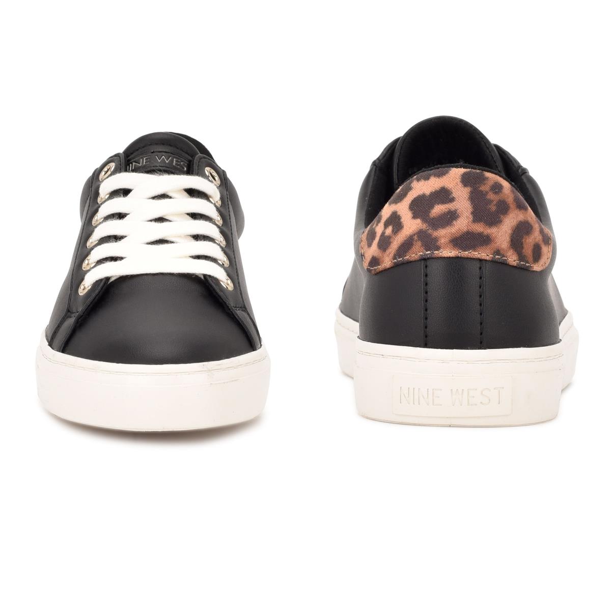 Nine West Best Lässige Turnschuhe Damen Schwarz Leopard | 9704PFMRL