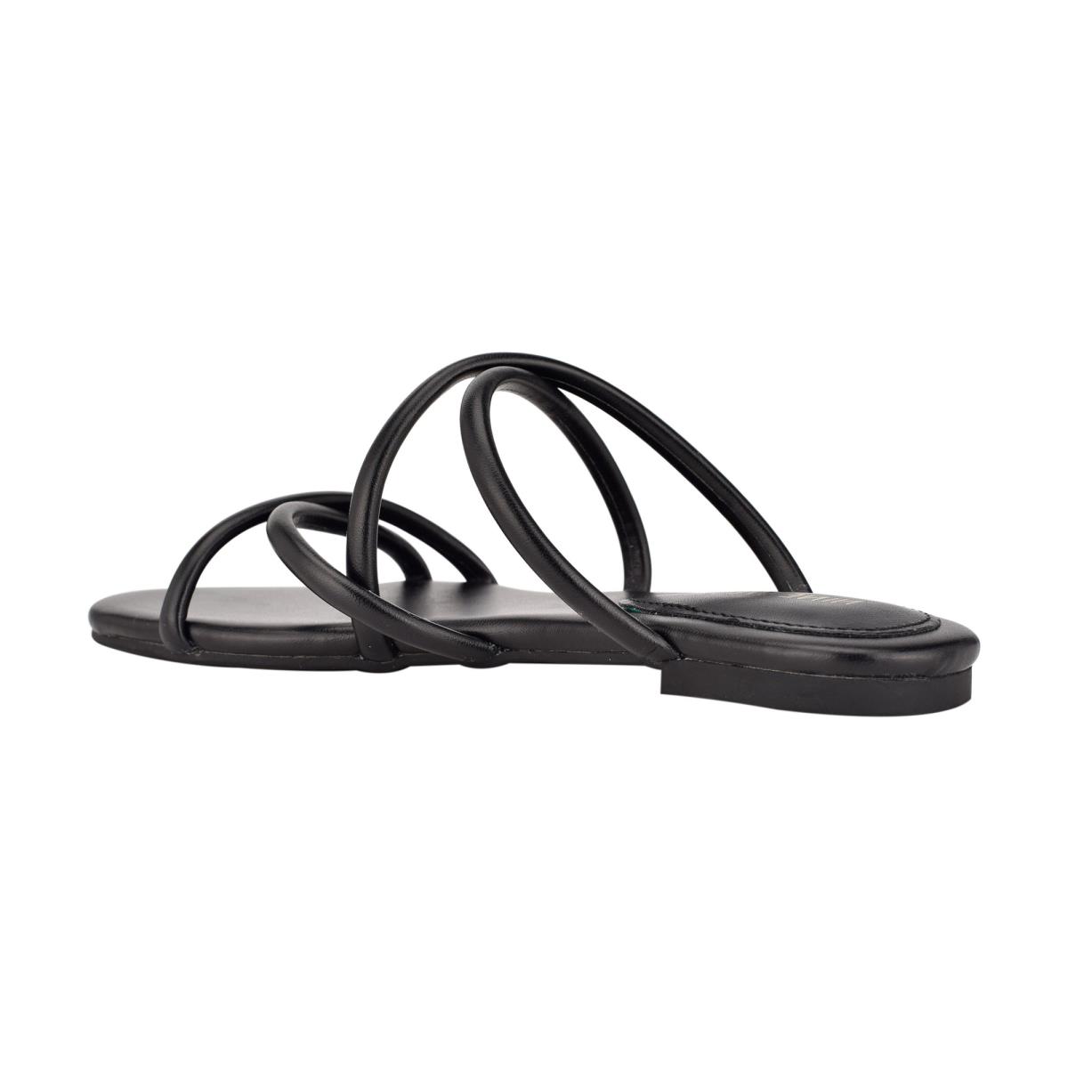 Nine West Beva Flache Rutschen Sie Sandalen Damen Schwarz | 9345LYFMO