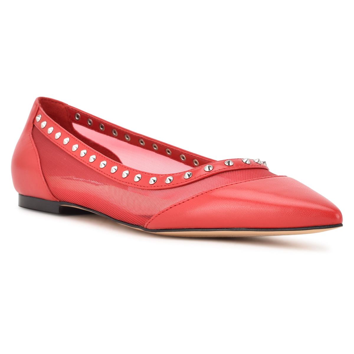 Nine West Bizzie Pointy Kappe Ballerinas Damen Rosa | 3109VXMNA