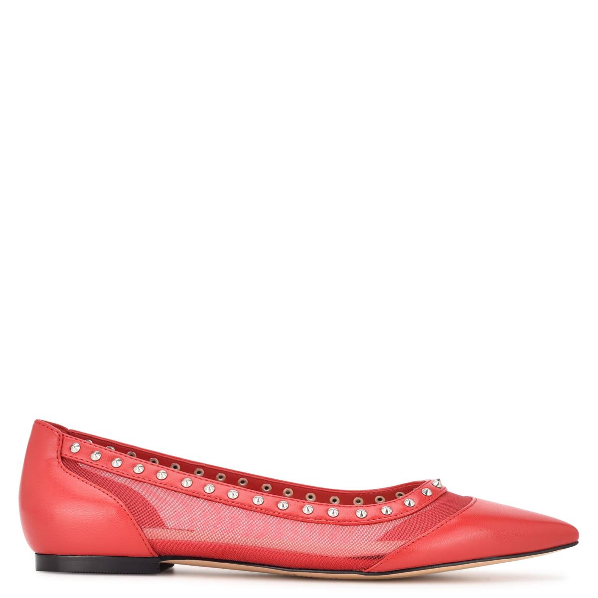 Nine West Bizzie Pointy Kappe Ballerinas Damen Rosa | 3109VXMNA