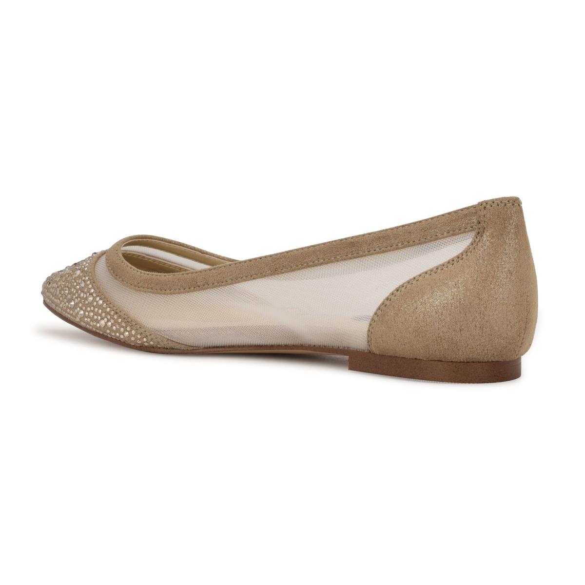 Nine West Bogus Pointy Kappe Ballerinas Damen Beige | 2076FMAXS