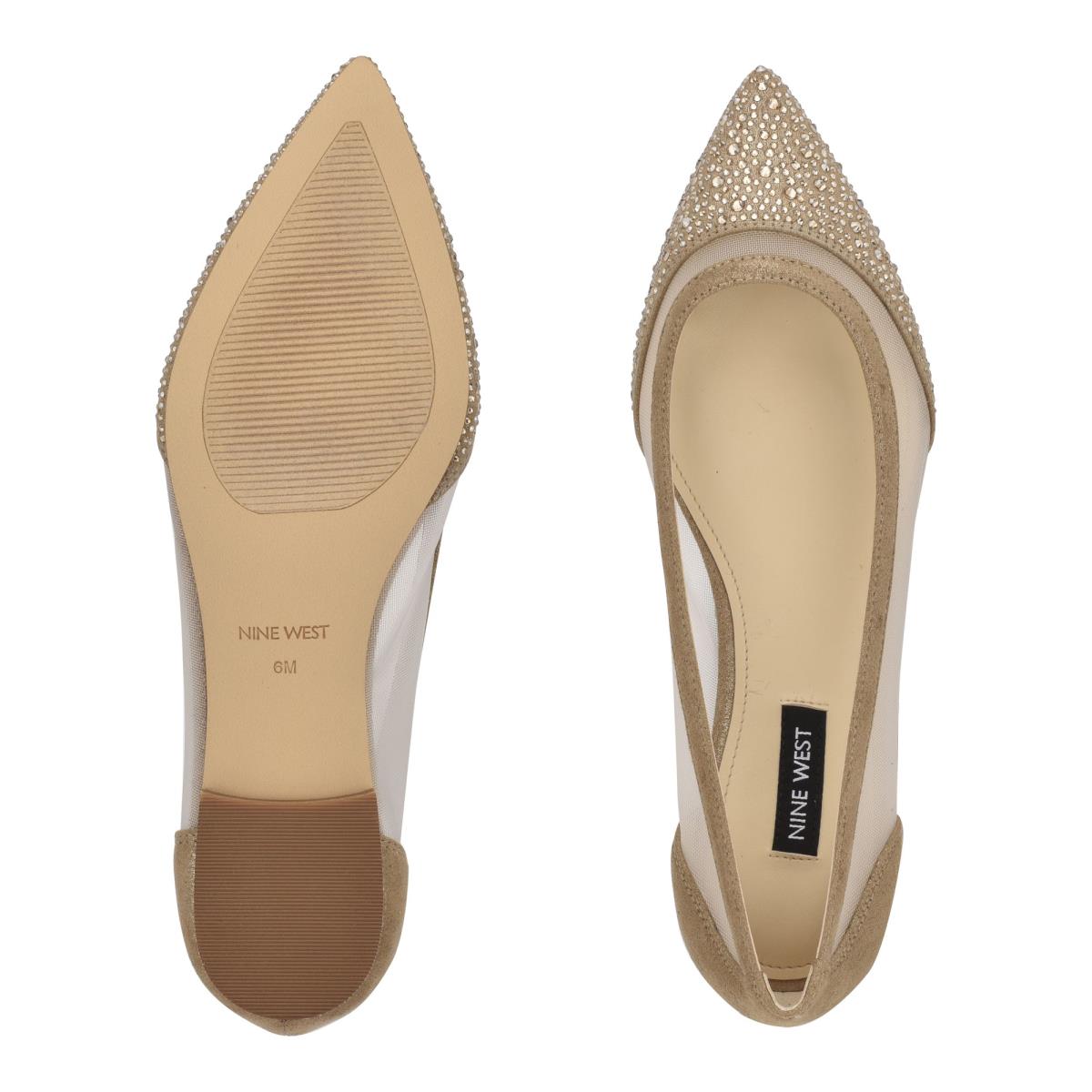 Nine West Bogus Pointy Kappe Ballerinas Damen Beige | 2076FMAXS