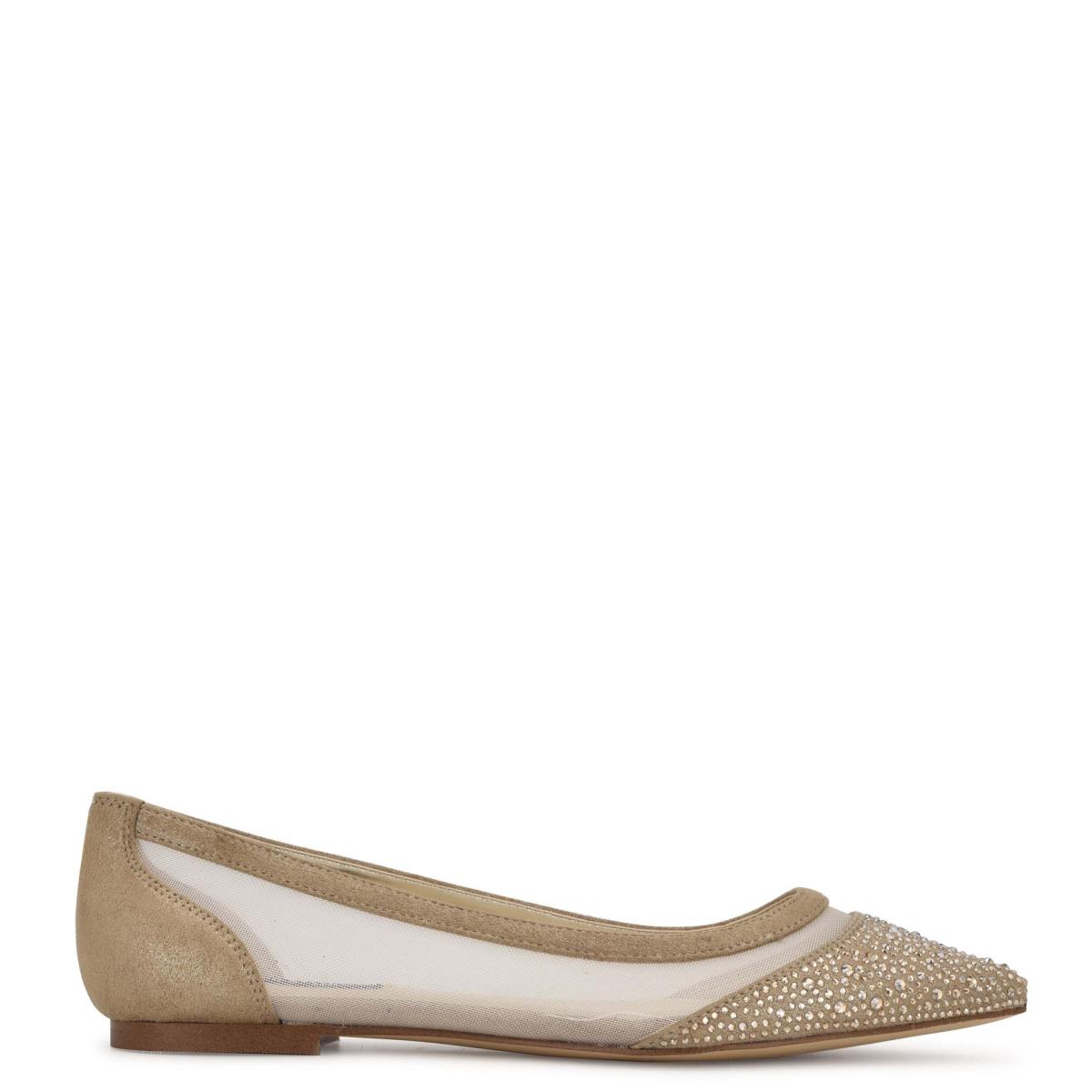 Nine West Bogus Pointy Kappe Ballerinas Damen Beige | 2076FMAXS