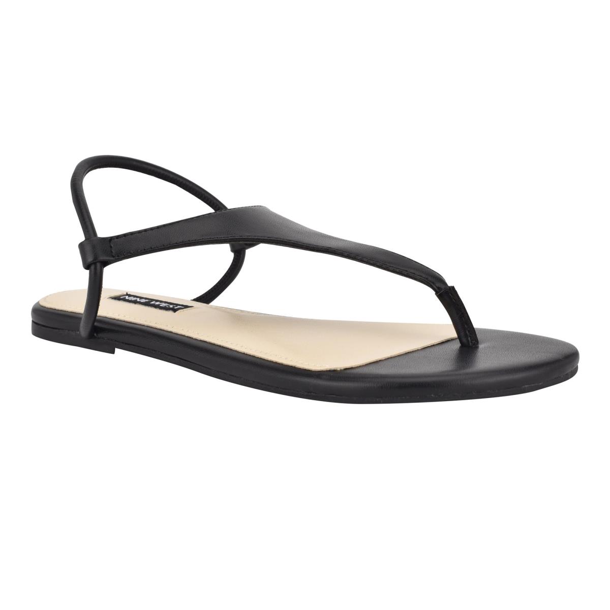 Nine West Braydin Stretch Flache Sandalen Damen Schwarz | 4257KRDJZ