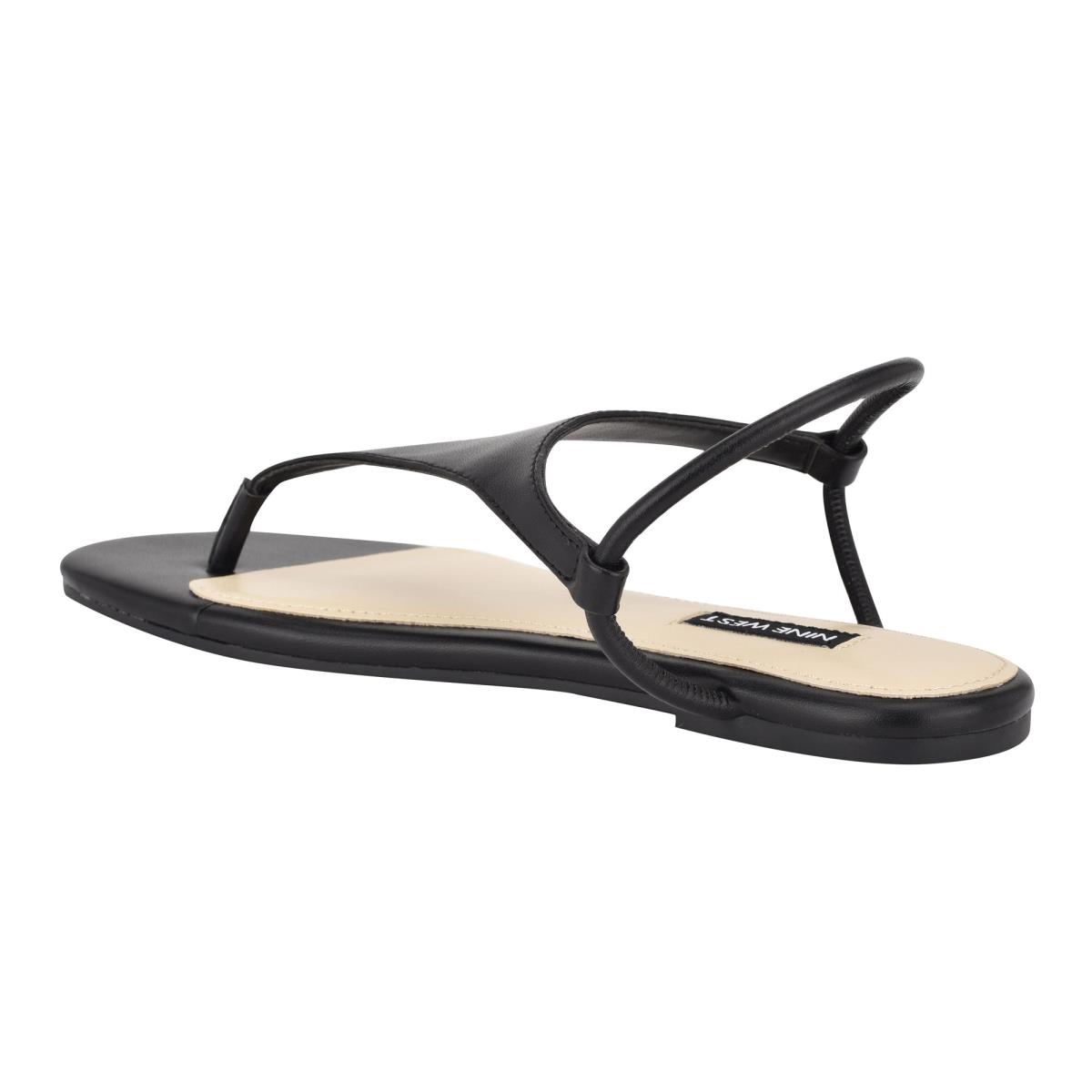 Nine West Braydin Stretch Flache Sandalen Damen Schwarz | 4257KRDJZ