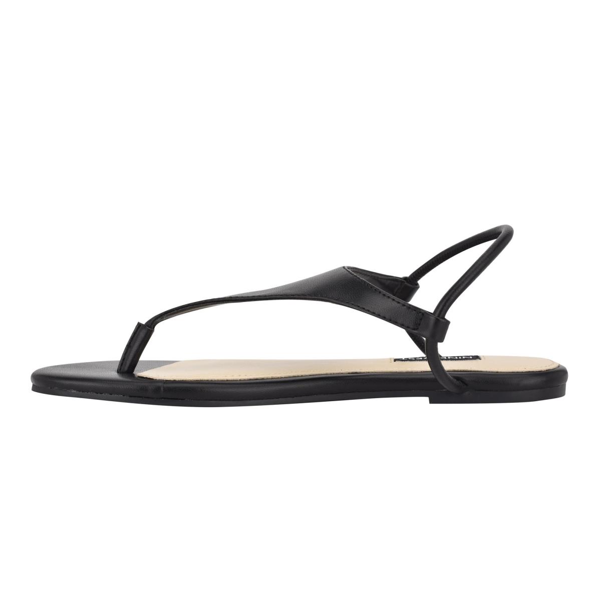 Nine West Braydin Stretch Flache Sandalen Damen Schwarz | 4257KRDJZ