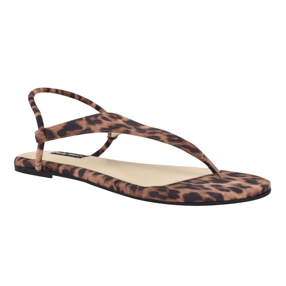 Nine West Braydin Stretch Flache Sandalen Damen Leopard | 5043PVOCD