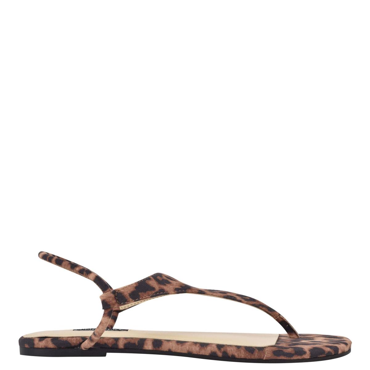 Nine West Braydin Stretch Flache Sandalen Damen Leopard | 5043PVOCD