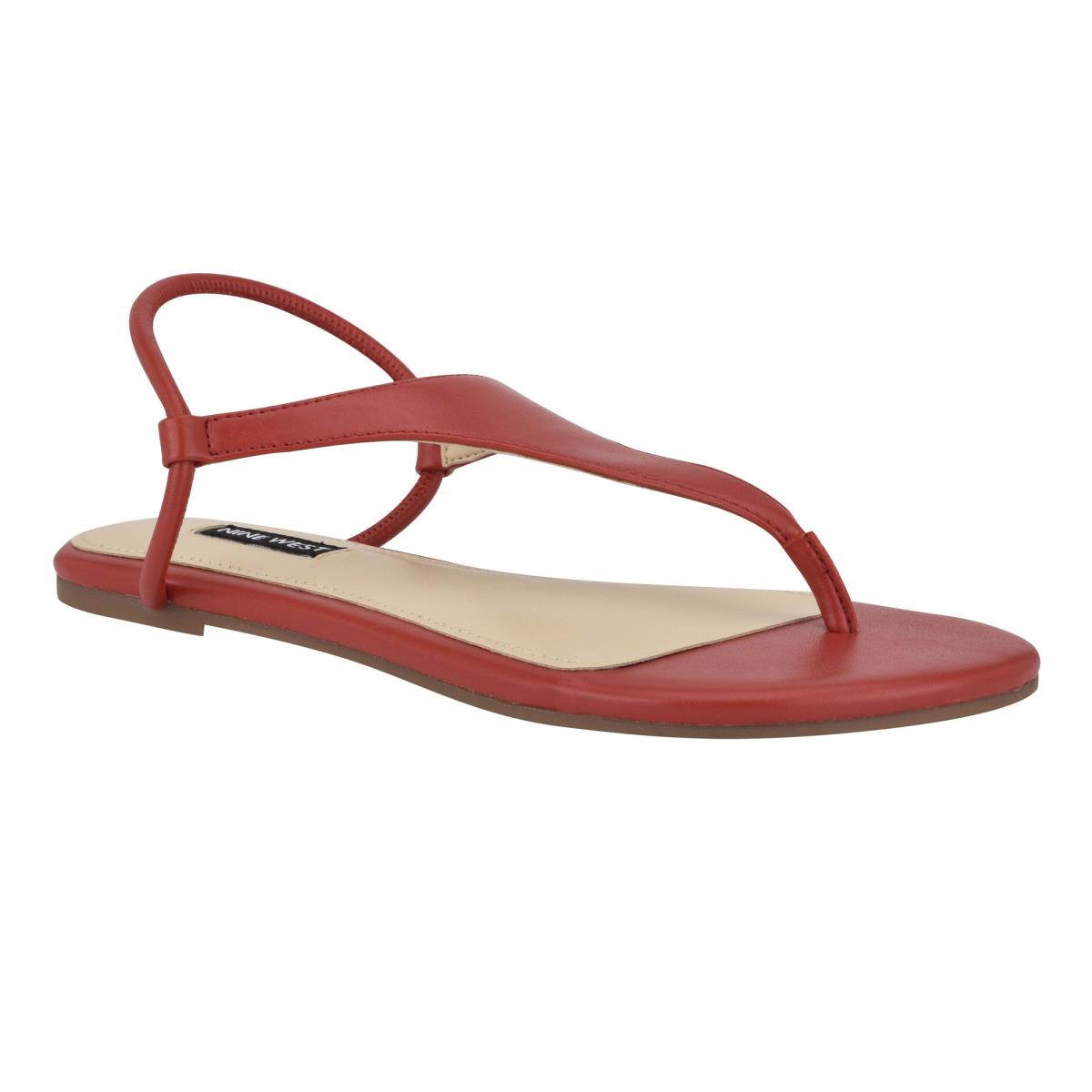 Nine West Braydin Stretch Flache Sandalen Damen Rot | 9764VTYMI