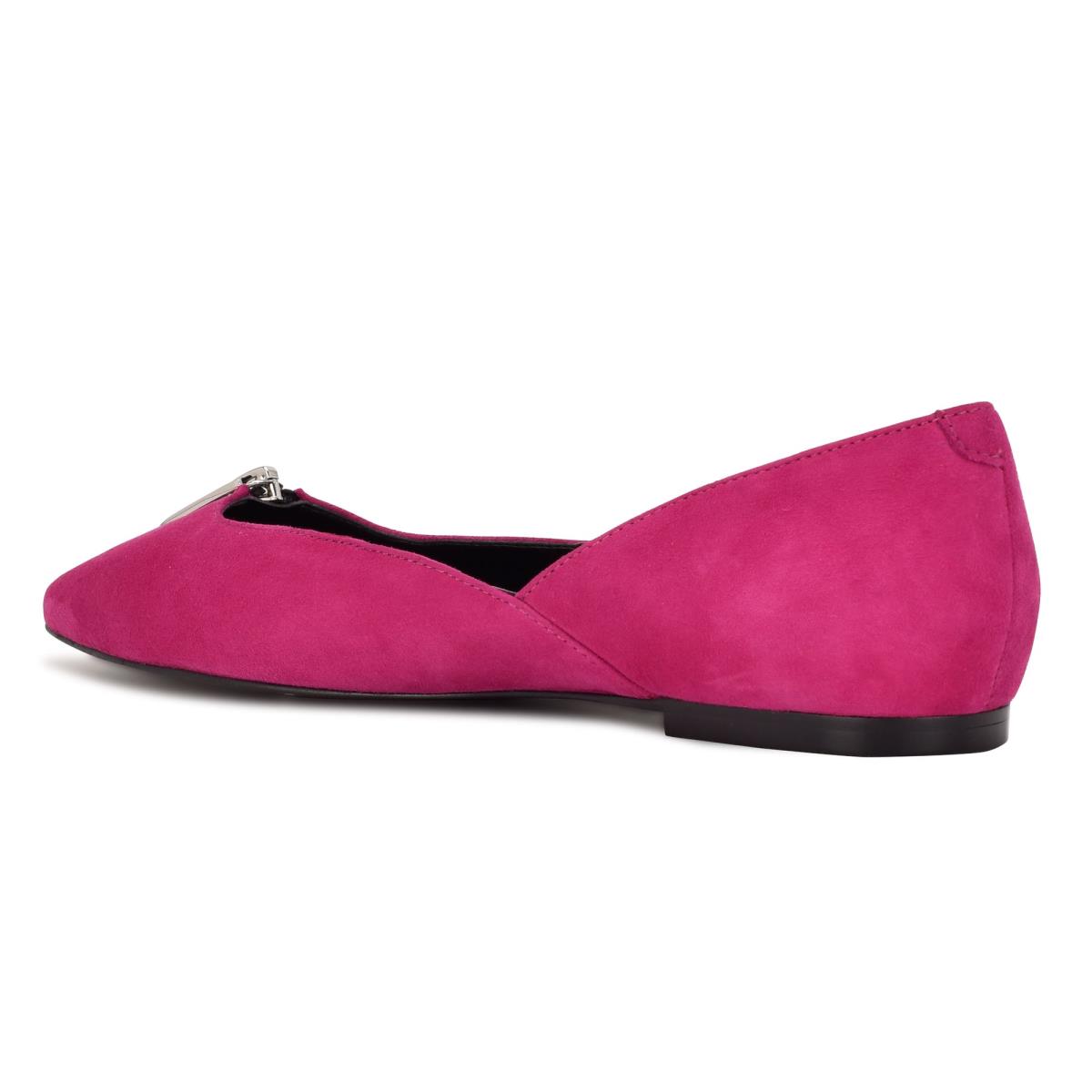 Nine West Brina Pointy Kappe Ballerinas Damen Rosa | 8379ZPEQD