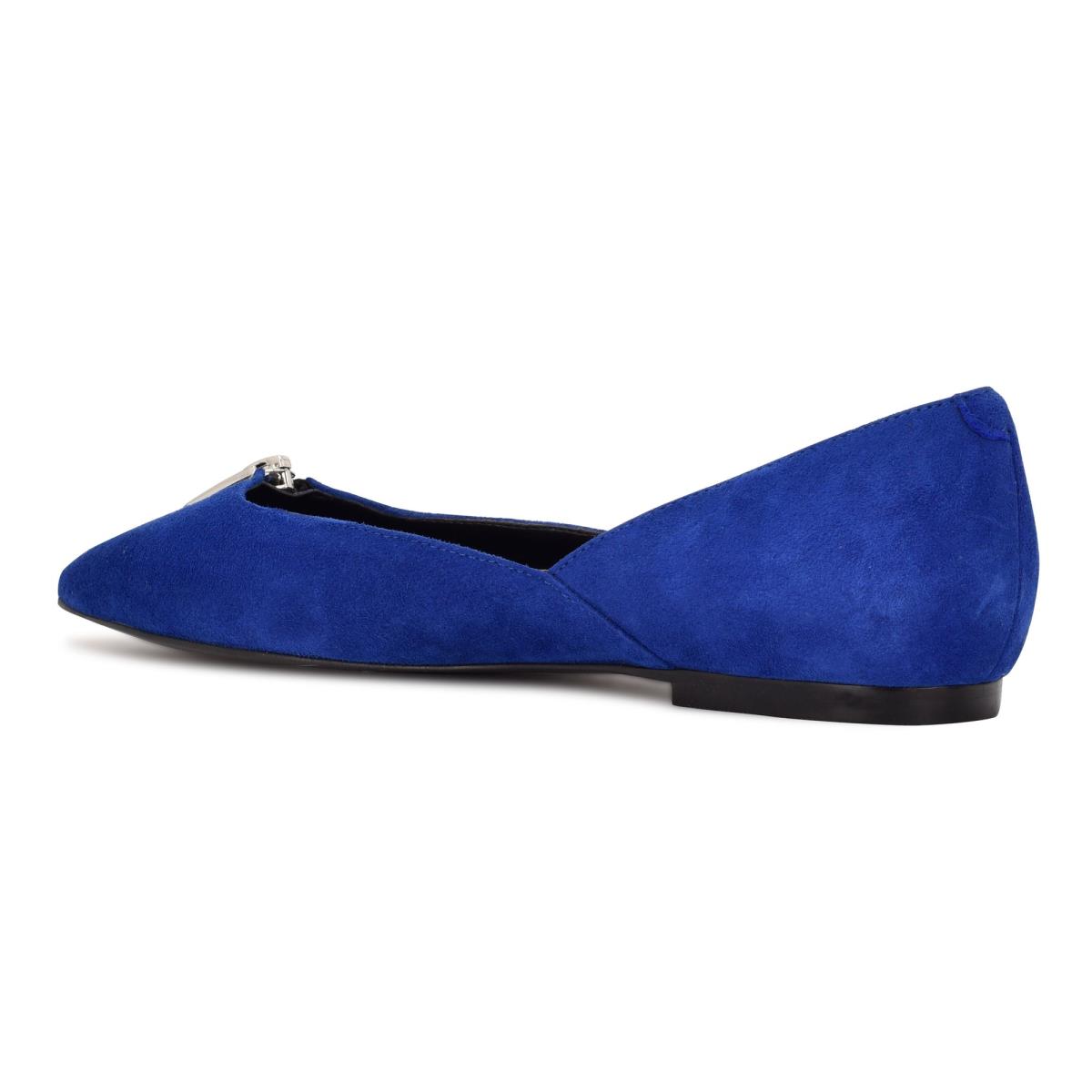 Nine West Brina Pointy Kappe Ballerinas Damen Tiefesblau | 9483XZIWJ