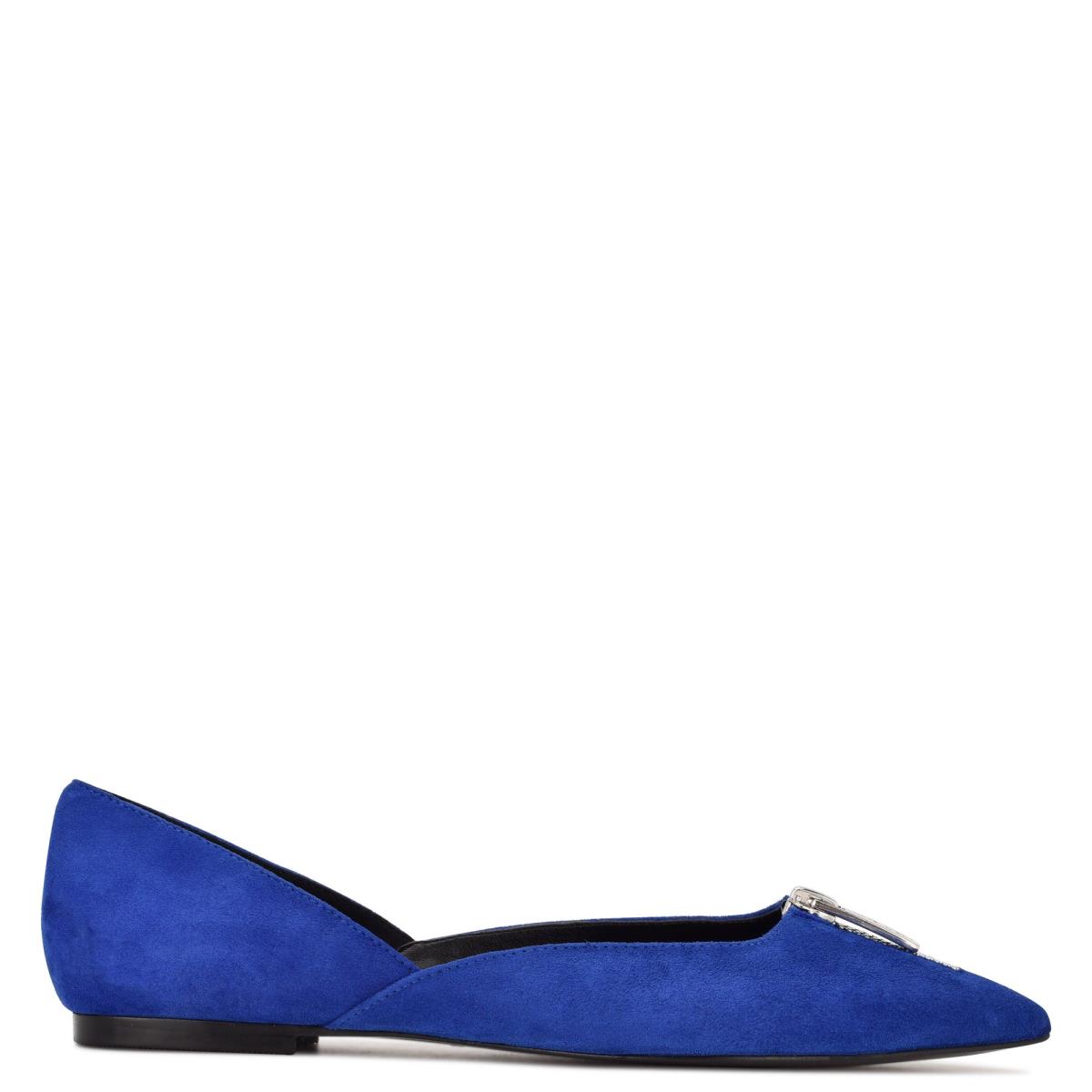 Nine West Brina Pointy Kappe Ballerinas Damen Tiefesblau | 9483XZIWJ