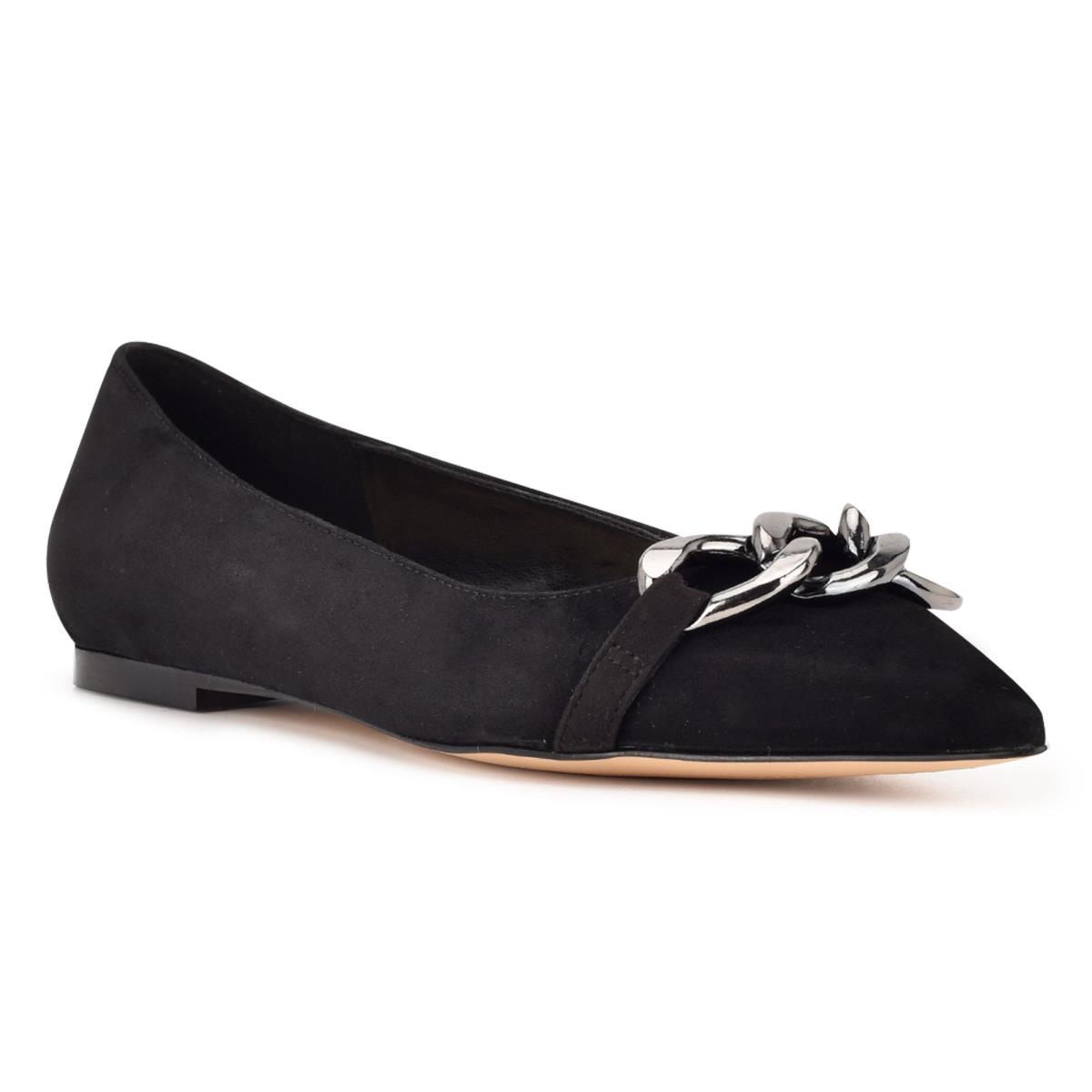 Nine West Brinks Pointy Kappe Ballerinas Damen Schwarz | 2483WIRMD