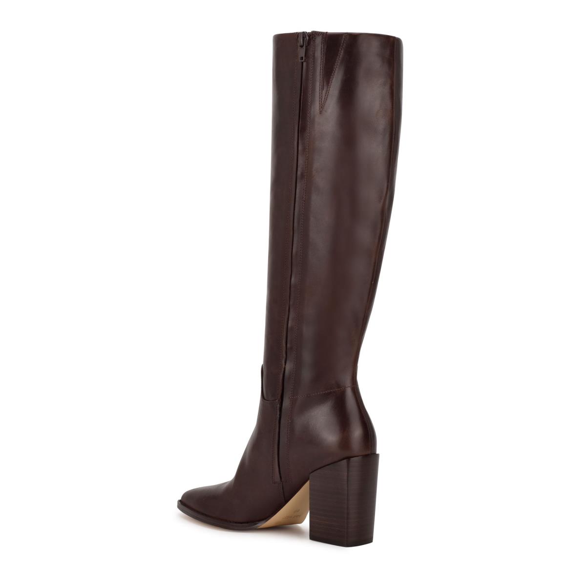 Nine West Brixe Stiefel mit Absatz Damen Braun | 3980NJORV