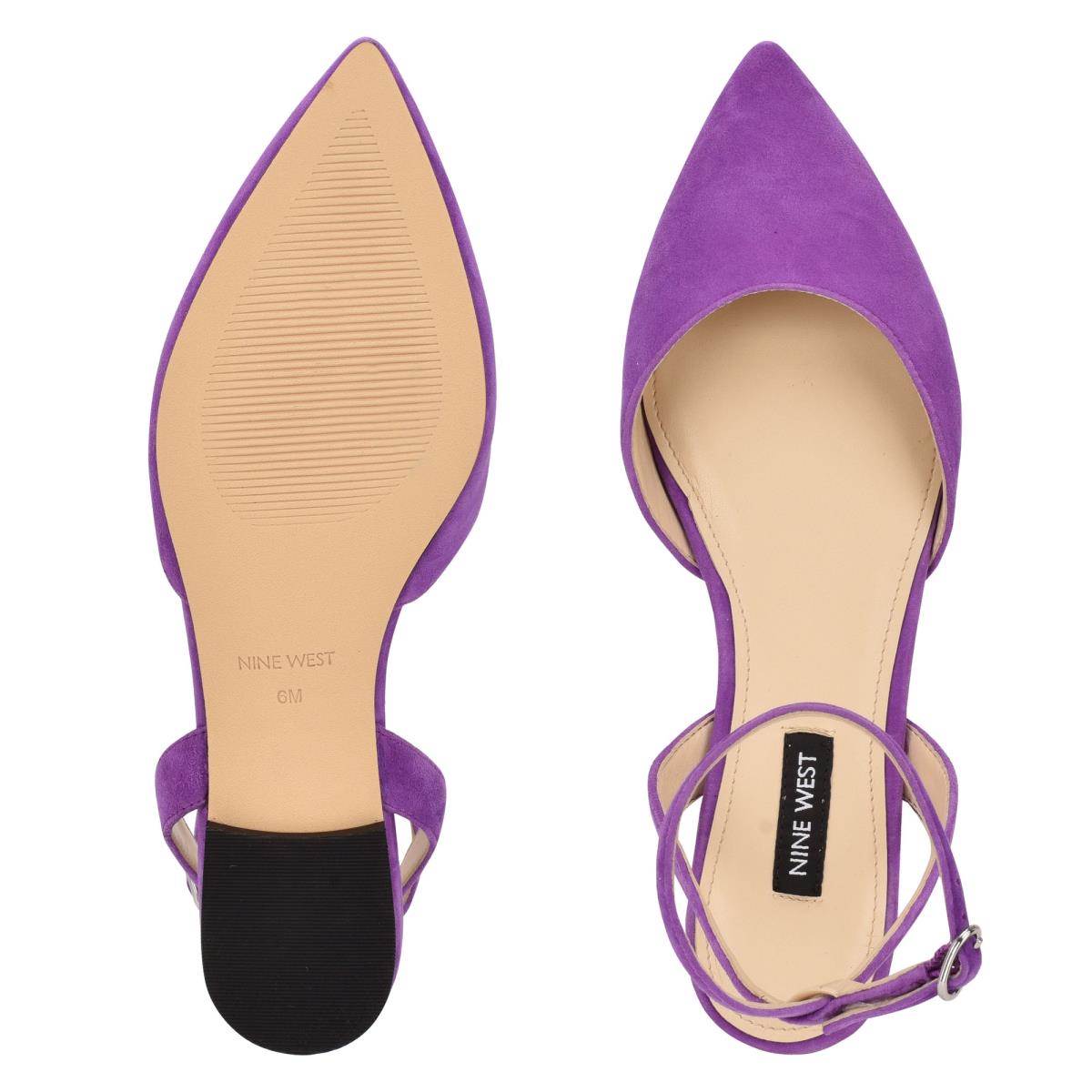 Nine West Briy Pointy Kappe Ballerinas Damen Lila | 4963JXSCZ