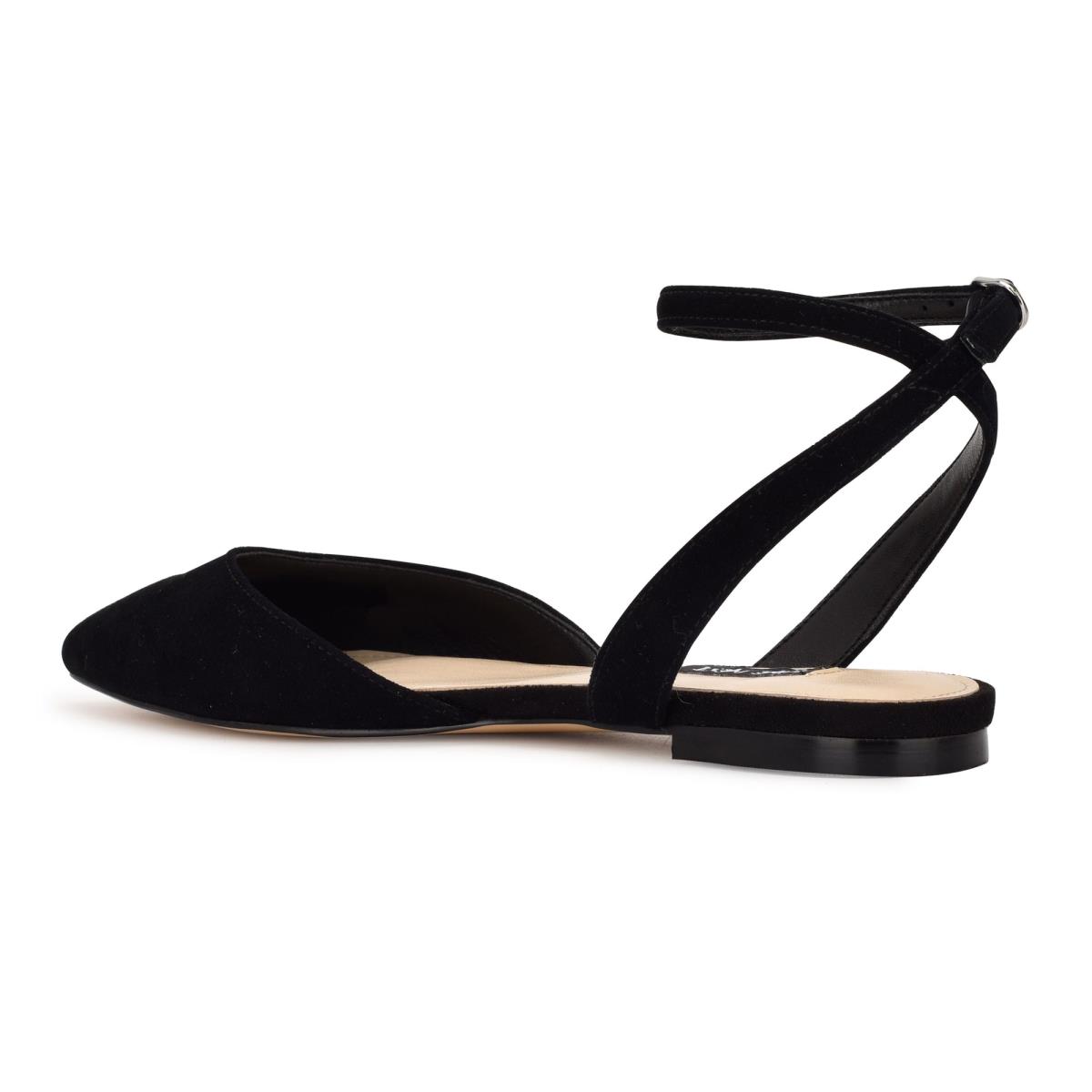 Nine West Briy Pointy Kappe Ballerinas Damen Schwarz | 5410PBZNJ