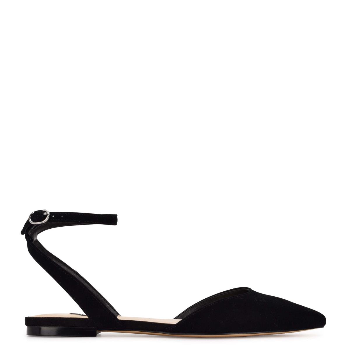 Nine West Briy Pointy Kappe Ballerinas Damen Schwarz | 5410PBZNJ