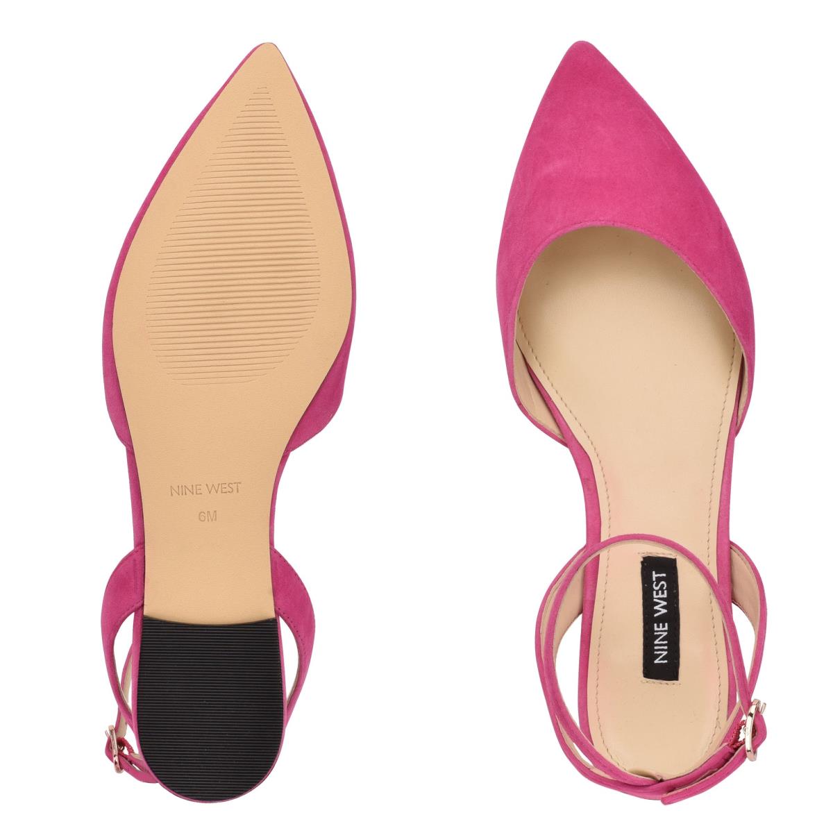 Nine West Briy Pointy Kappe Ballerinas Damen Rosa | 6892LHSRZ