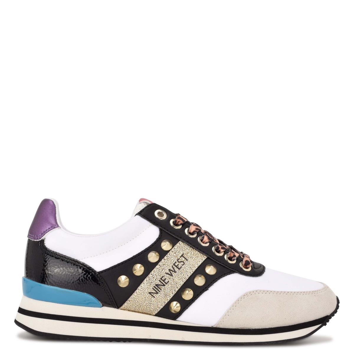 Nine West Bunnie Sneakers Sneakers Damen Gold Weiß Schwarz | 9516OMSWD