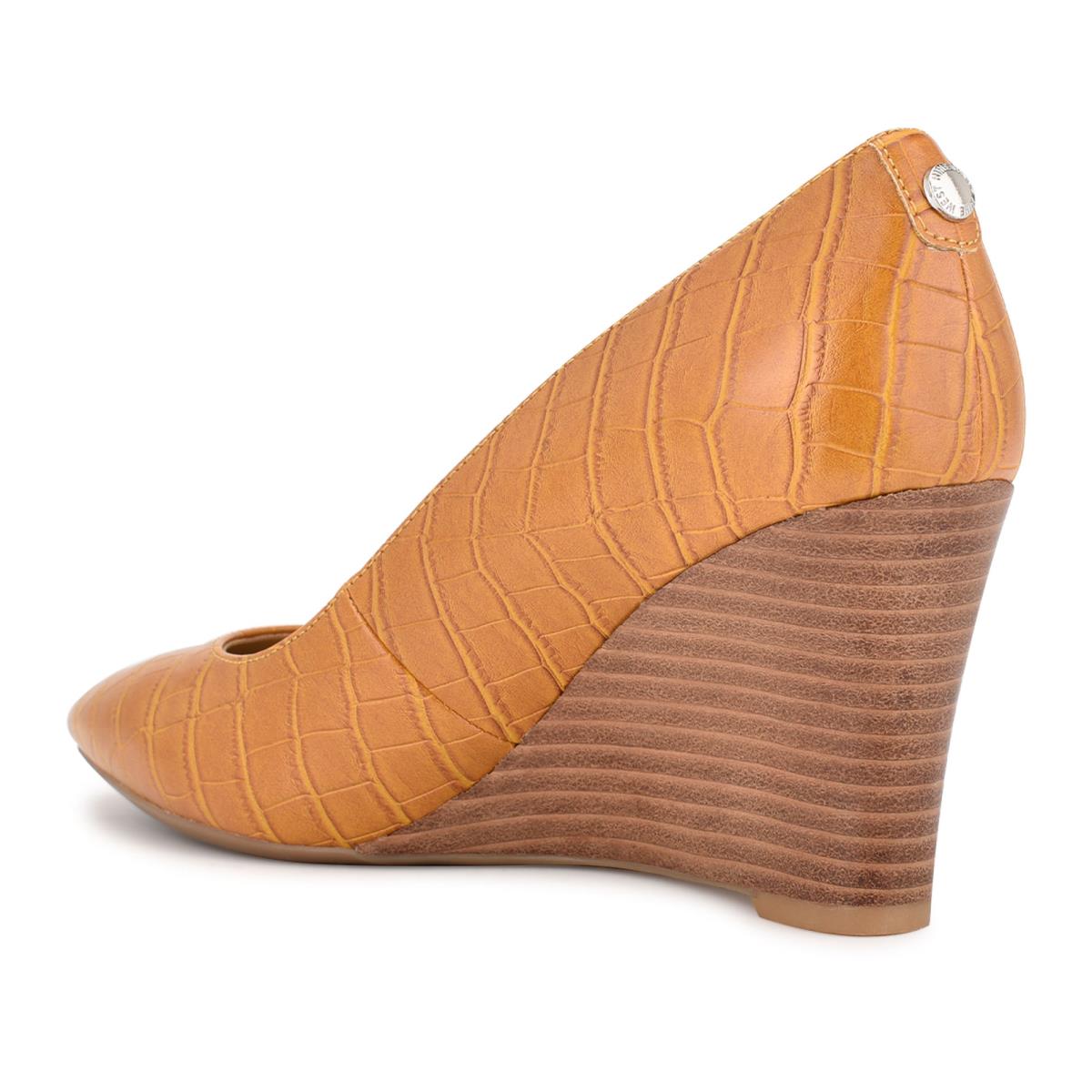 Nine West Cal 9x9 Kleider Keilabsatz Damen Senfgelb | 9815NJBOX