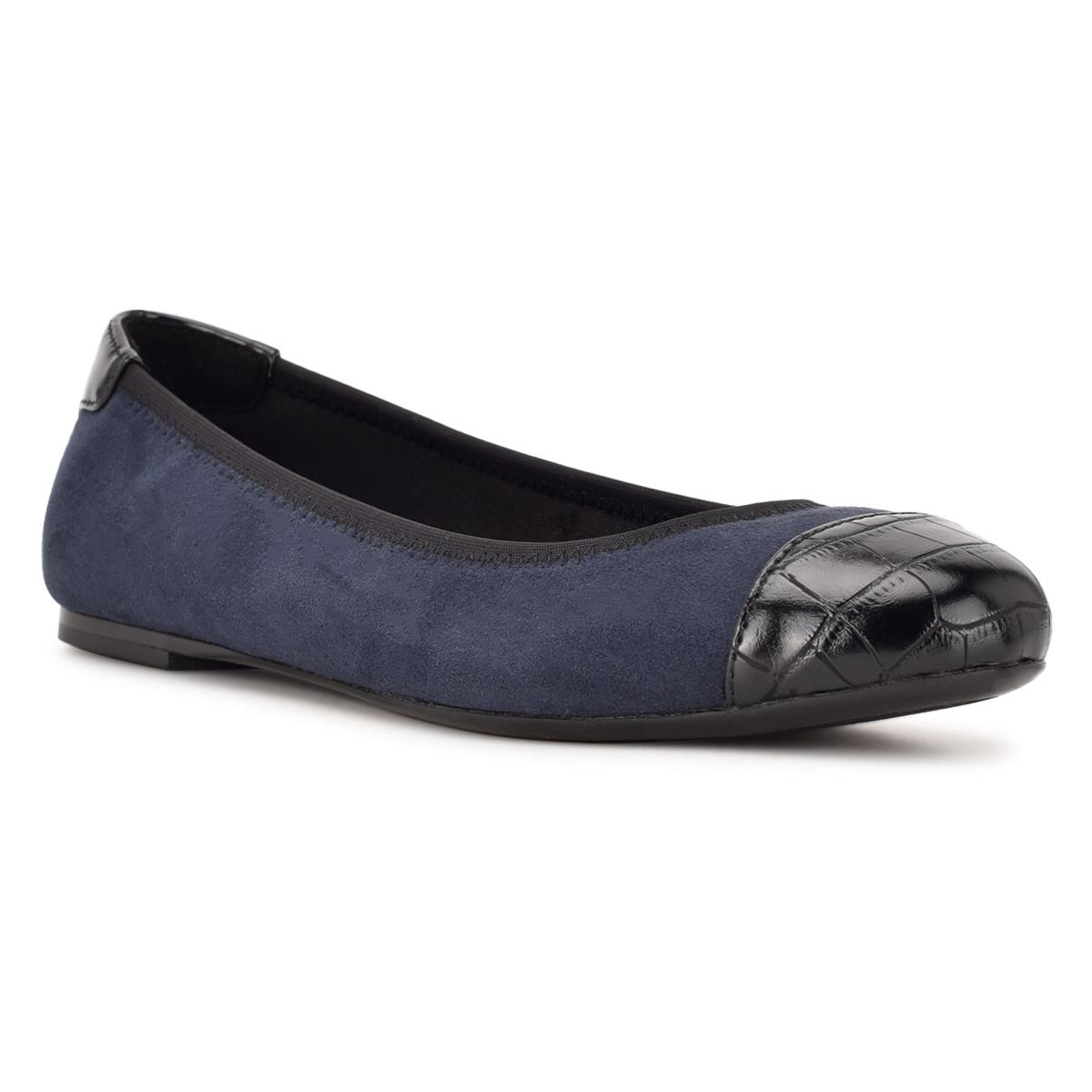 Nine West Capted Ballet Ballerinas Damen Navy | 5071CPRJX