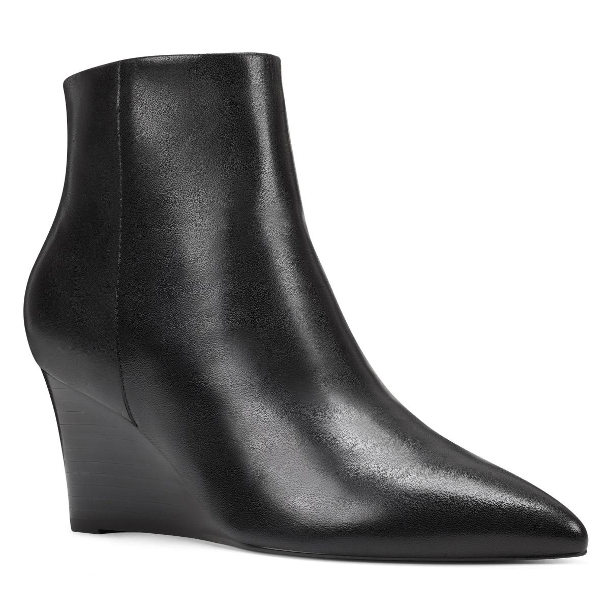 Nine West Carter Wedge Stiefeletten Damen Schwarz | 4389YGSWD