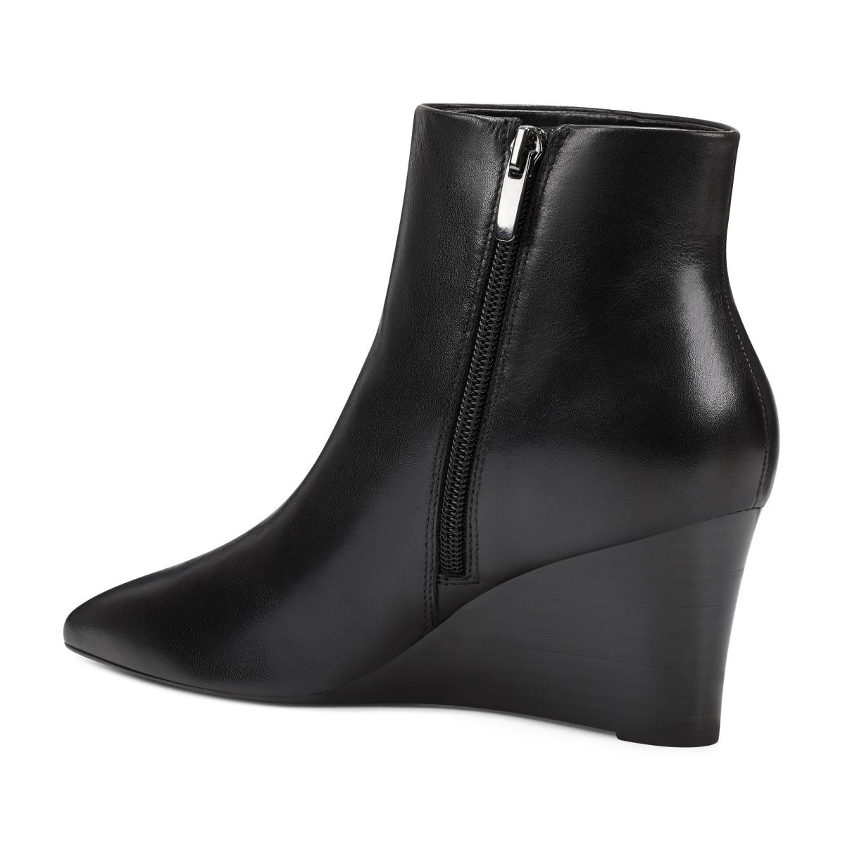 Nine West Carter Wedge Stiefeletten Damen Schwarz | 4389YGSWD